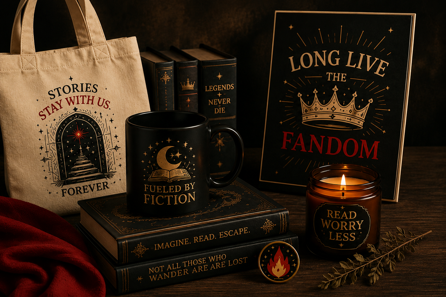 Bookish fandom merch