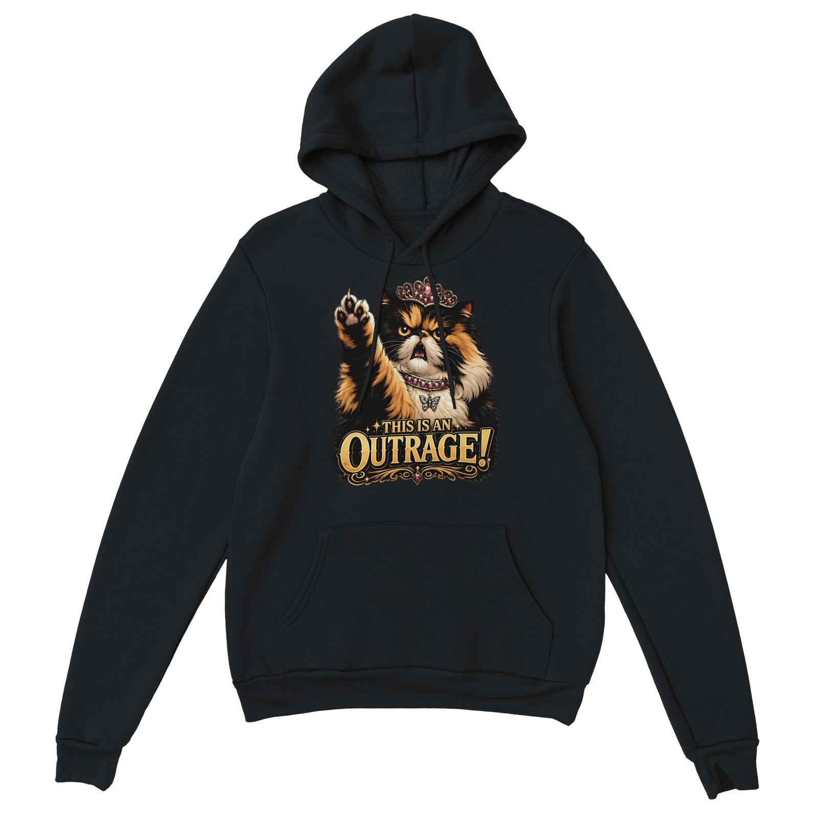 This Is an Outrage Hoodie Black