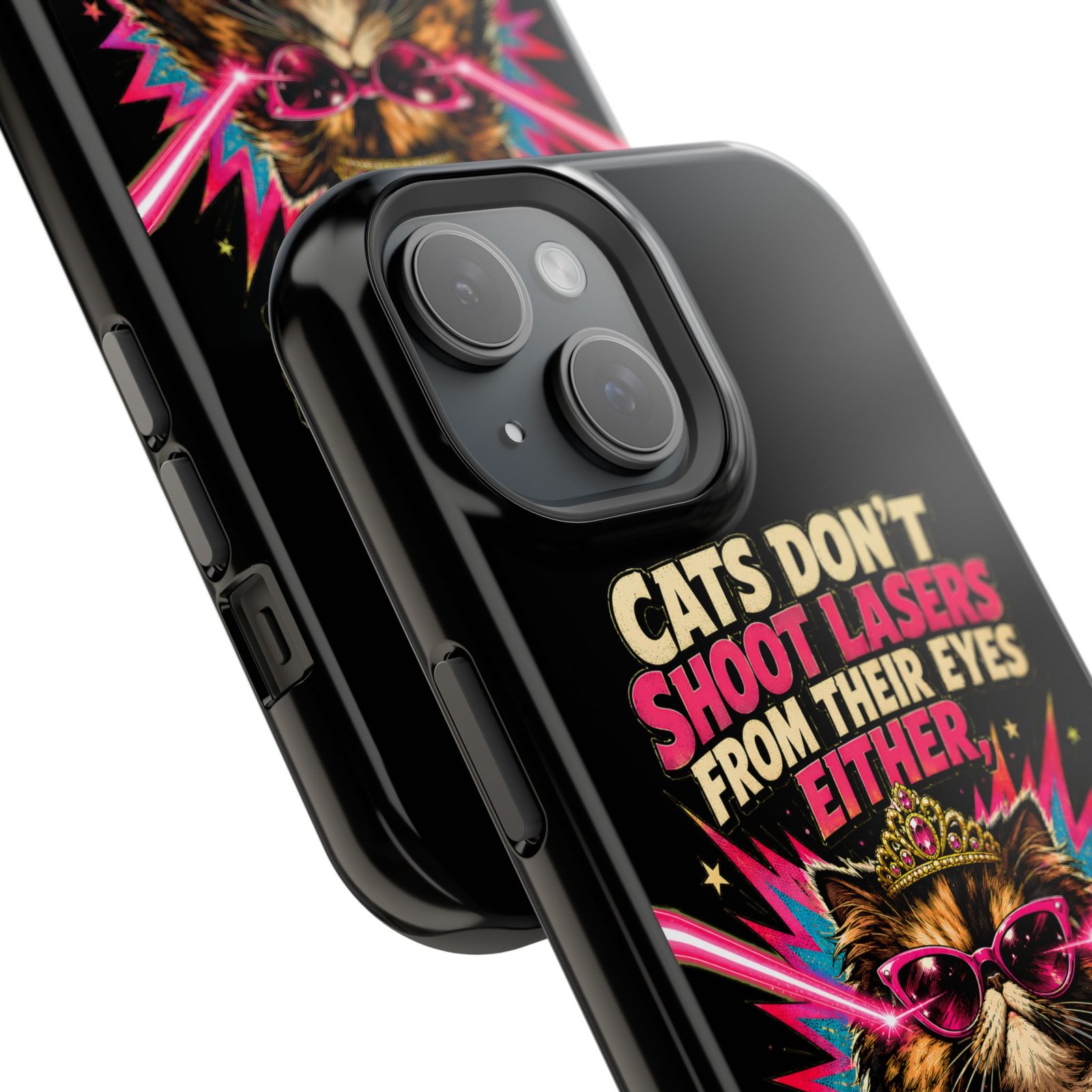 Funny Cat Phone Case – Cats Don’t Shoot Lasers, Dungeon Crawler Carl Fan Gift, Fantasy Bookish Accessory - Image 11