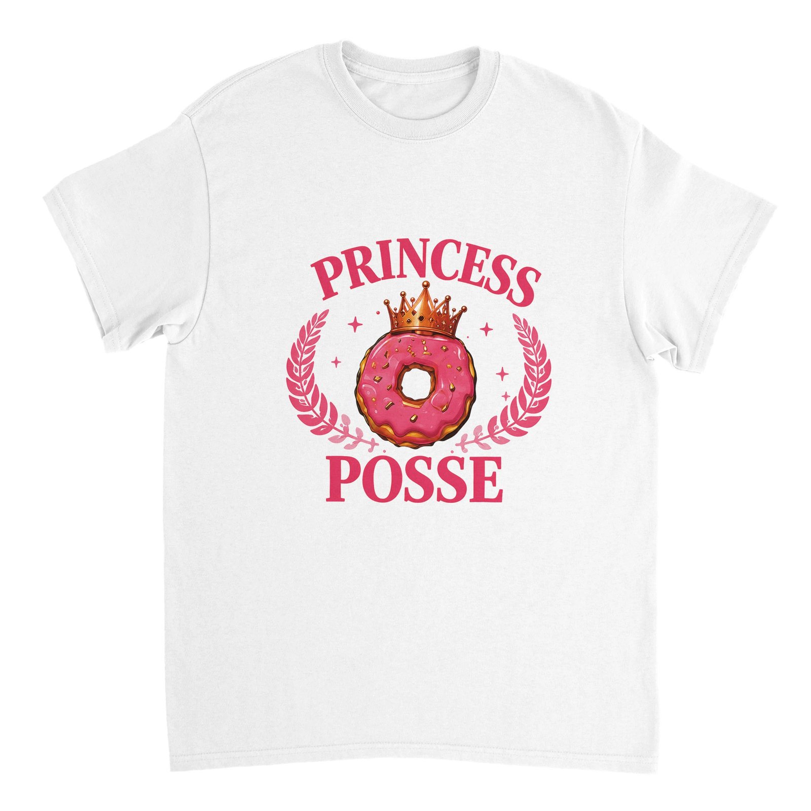 Princess Posse T-Shirt – Princess Donut Design White