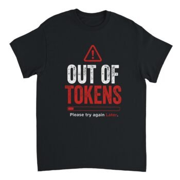 Out Of Tokens T-shirt Black