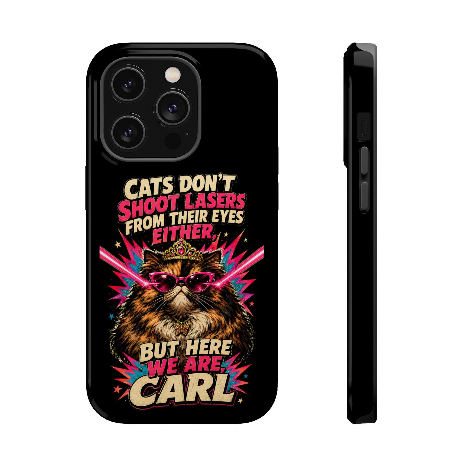 Funny Cat Phone Case – Cats Don’t Shoot Lasers, Dungeon Crawler Carl Fan Gift, Fantasy Bookish Accessory - Image 3