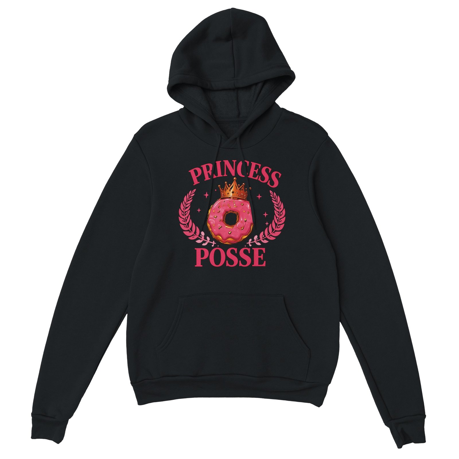 Princess Posse Hoodie – Princess Donut Design Black