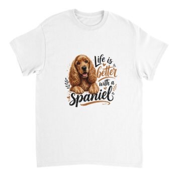 Life is Better with a Spaniel T-Shirt White