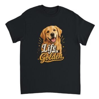 Life Is Golden – Golden Retriever T-Shirt Black