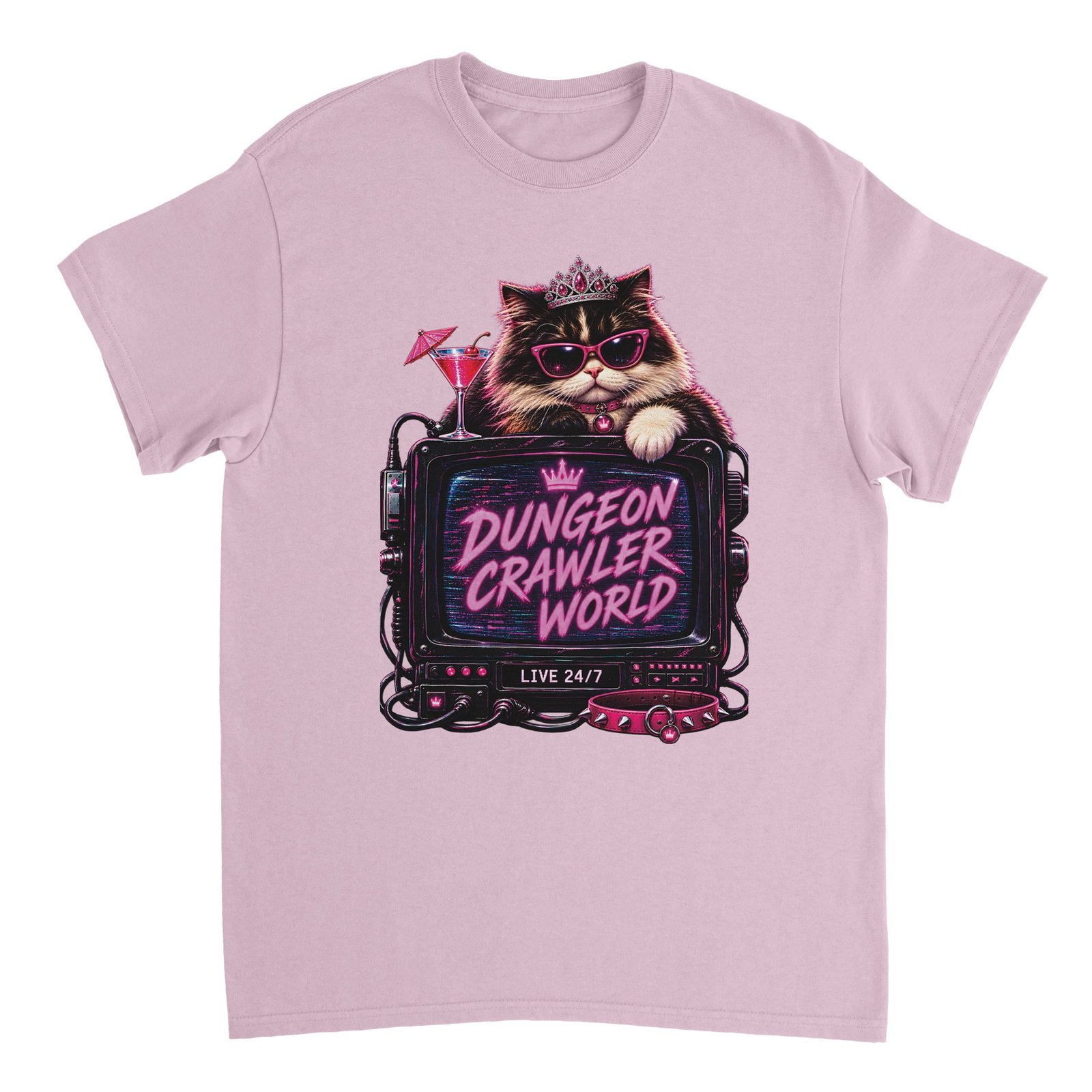 Dungeon Crawler World T-Shirt – Retro TV Cat Fan Tee 5 040593ae-053a-4b7d-ba75-15a522f4daf3