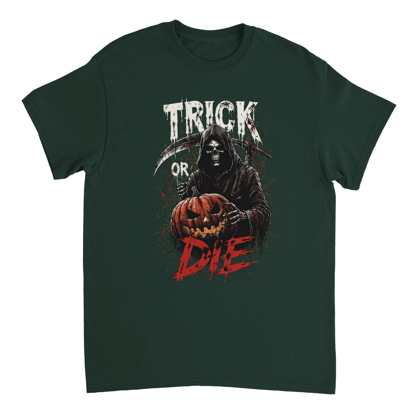 Grim Reaper Halloween T-Shirt – Trick or Die Horror Pumpkin Graphic Tee 11 08769c62-73b4-4ce6-8e0f-e4c9358d3b41
