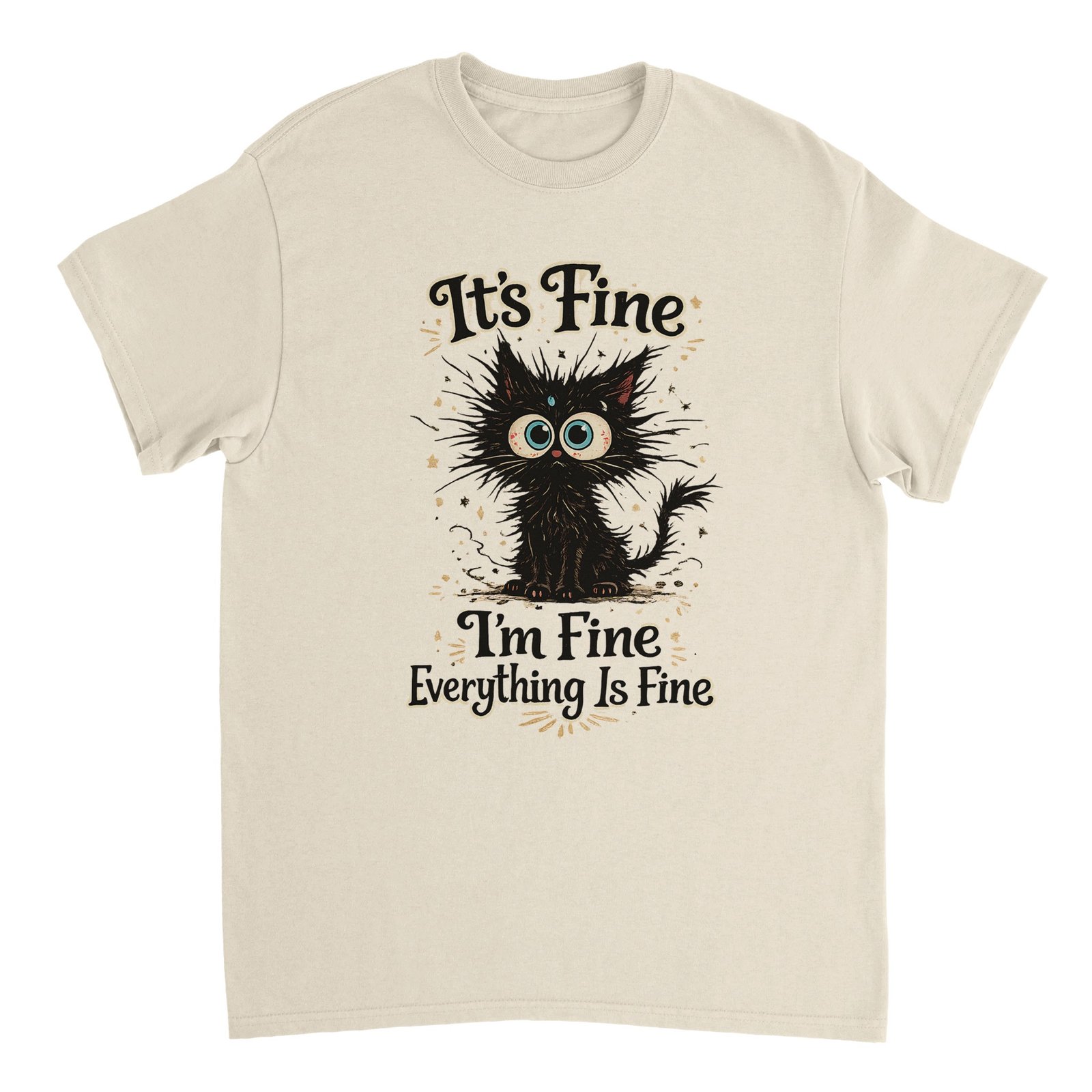 It’s Fine I’m Fine Everything Is Fine T-Shirt – Funny Anxious Black Cat Graphic Tee 5 12841273-ccc1-4f7f-84f6-92ede0259f3b