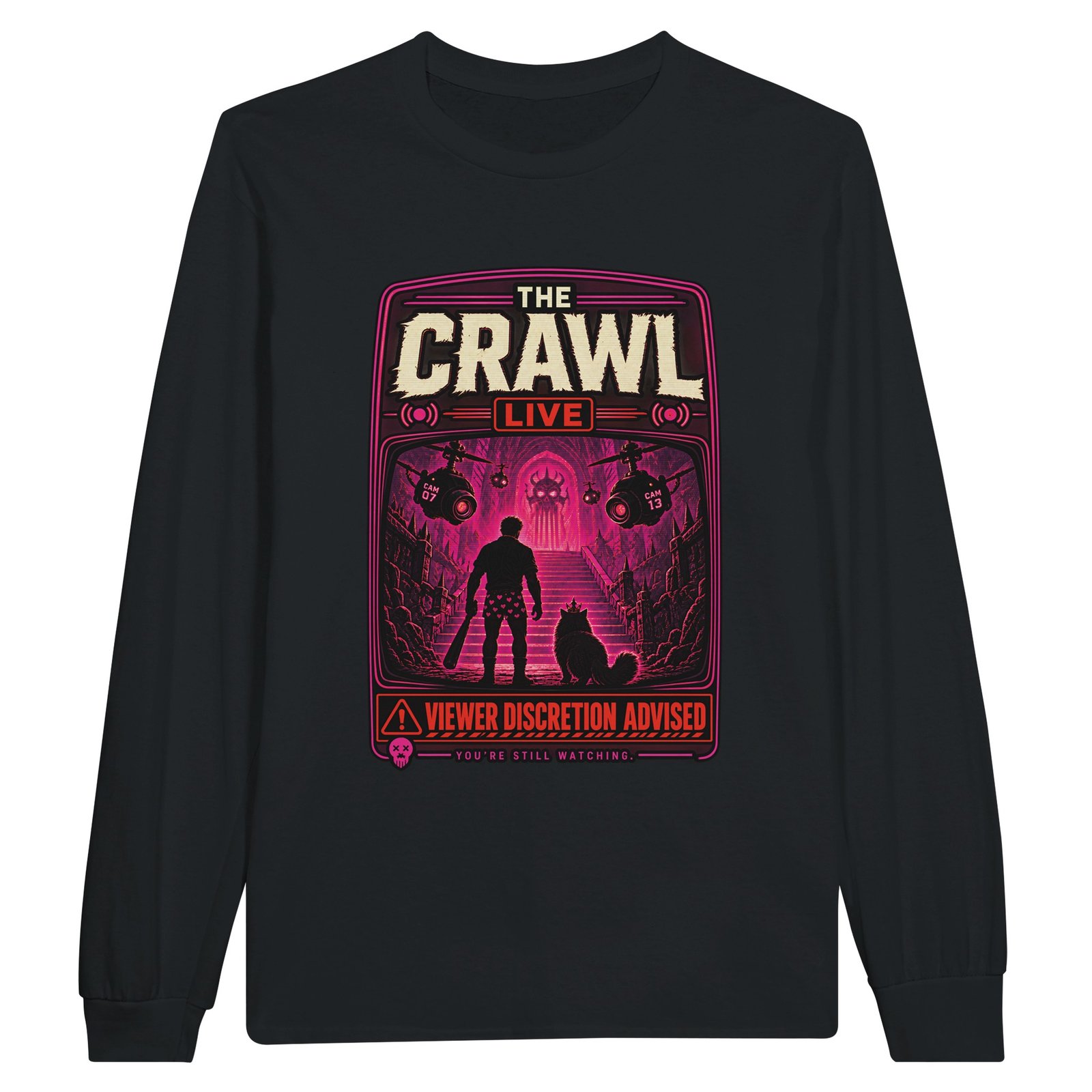 The Crawl Live Longsleeve – Dungeon Crawler Carl Fan Tee 7 37571d5f-ce8e-4475-be28-2a2cc6423d61