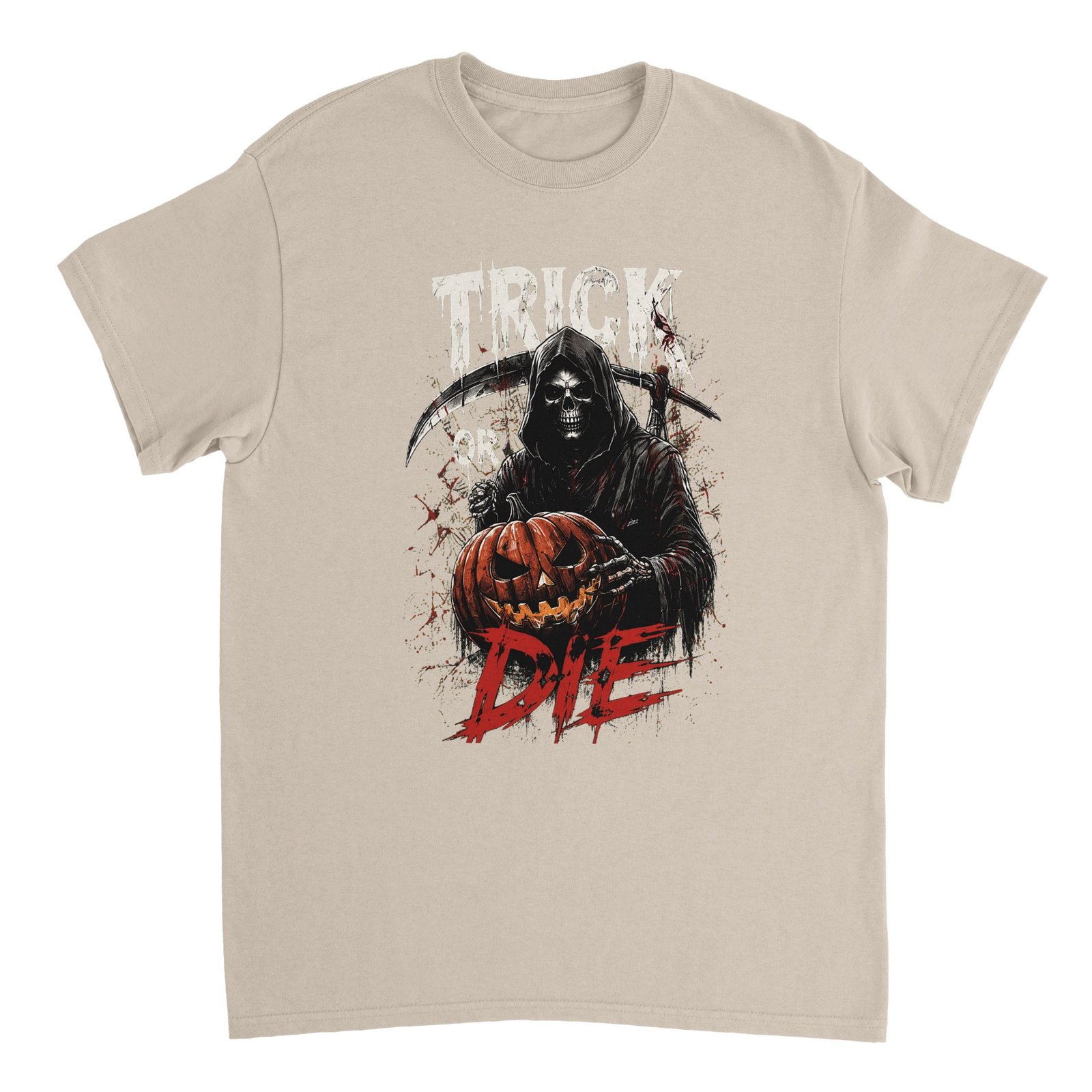 Grim Reaper Halloween T-Shirt – Trick or Die Horror Pumpkin Graphic Tee 5 4864adc4-cb3b-432d-9402-14d103108542