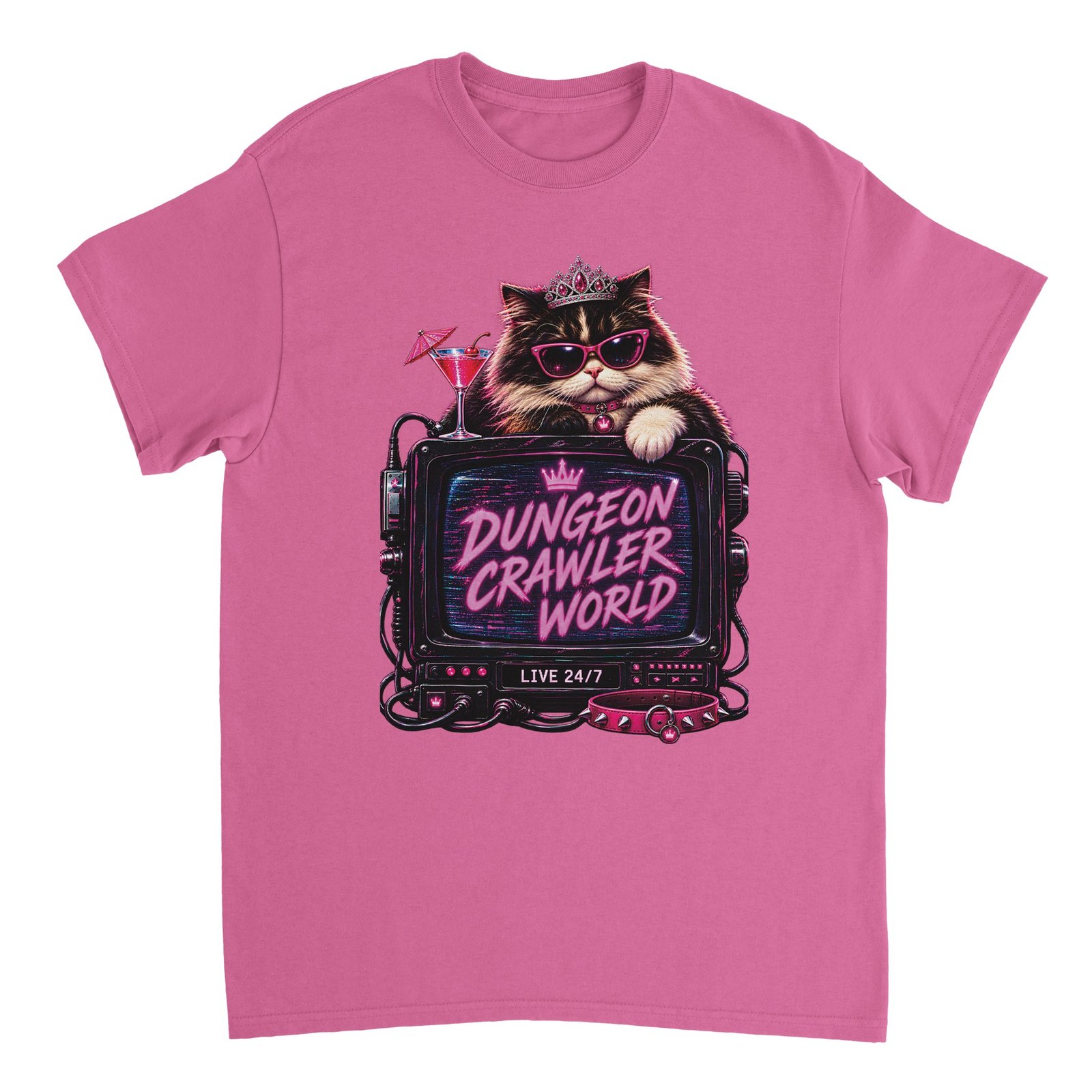 Dungeon Crawler World T-Shirt – Retro TV Cat Fan Tee 3 4a7d07c6-0bb0-4a9c-b92f-6c26990c55b7