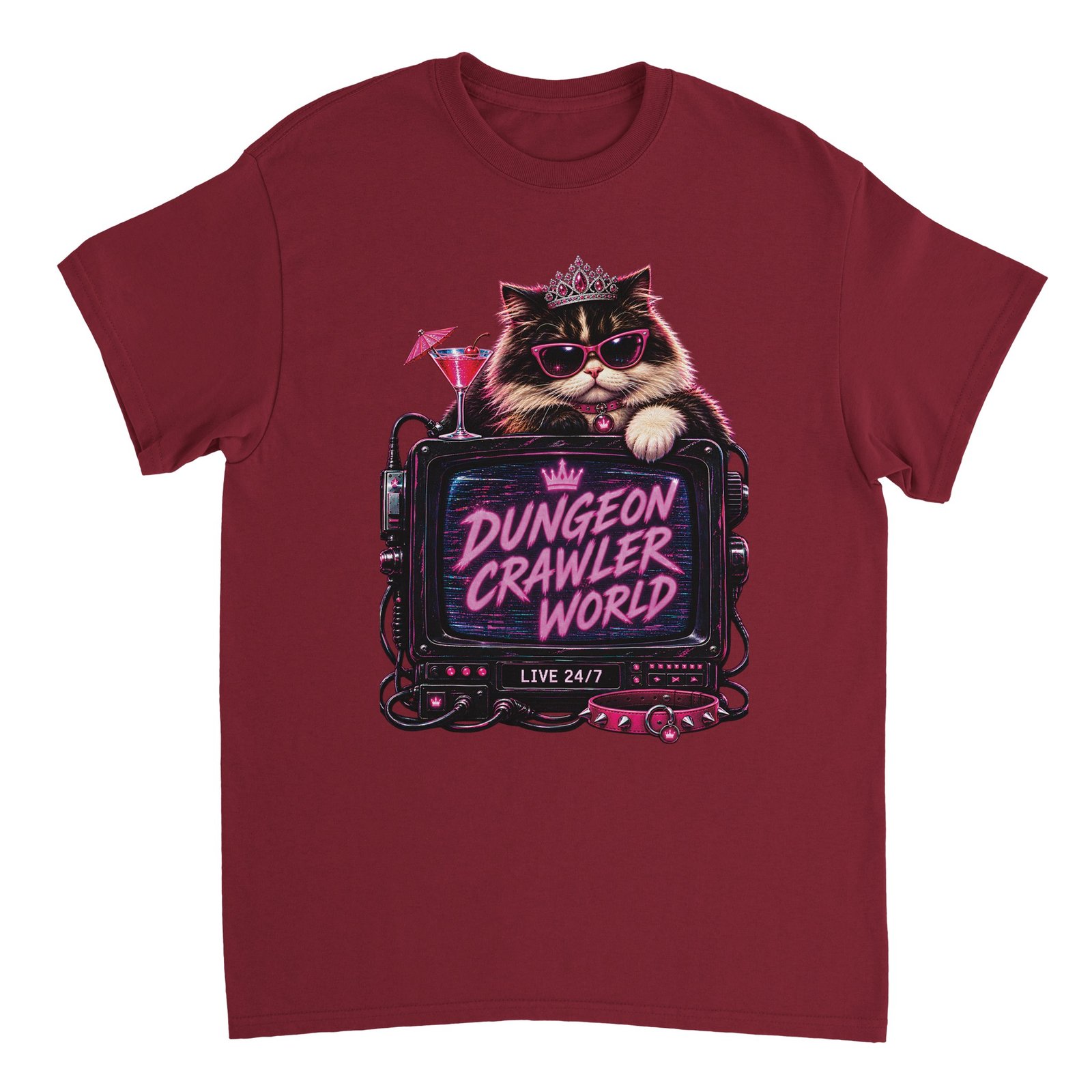 Dungeon Crawler World T-Shirt – Retro TV Cat Fan Tee 11 4e9b4927-5a71-4a13-98ee-b2a5f4a88995