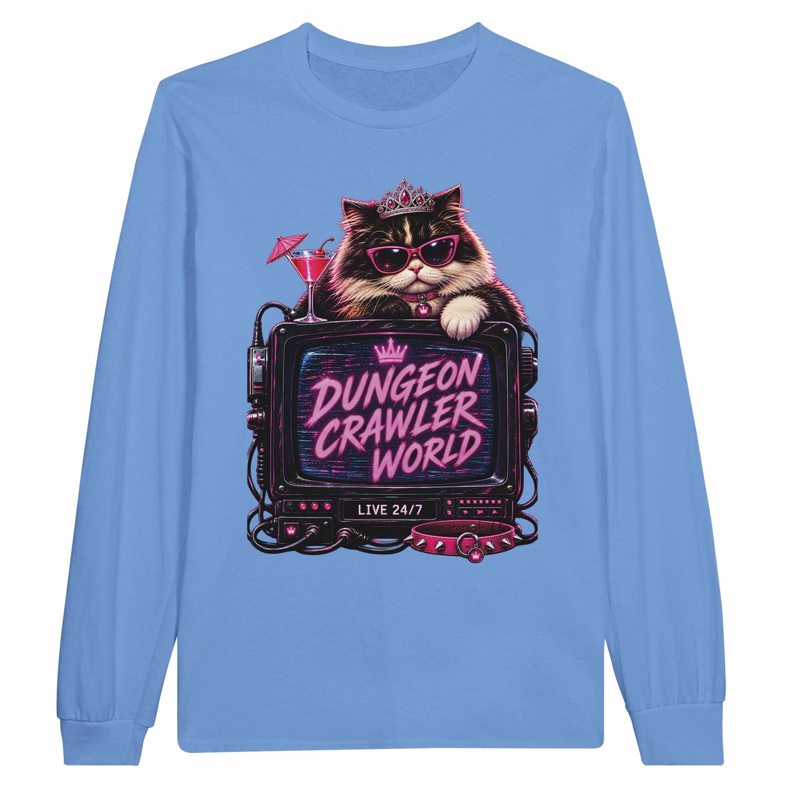 Dungeon Crawler World Longsleeve T-Shirt – Retro TV Cat Fan Tee 6 51a2cfd3-ed0b-4a36-ba7e-a4e717aa03d1