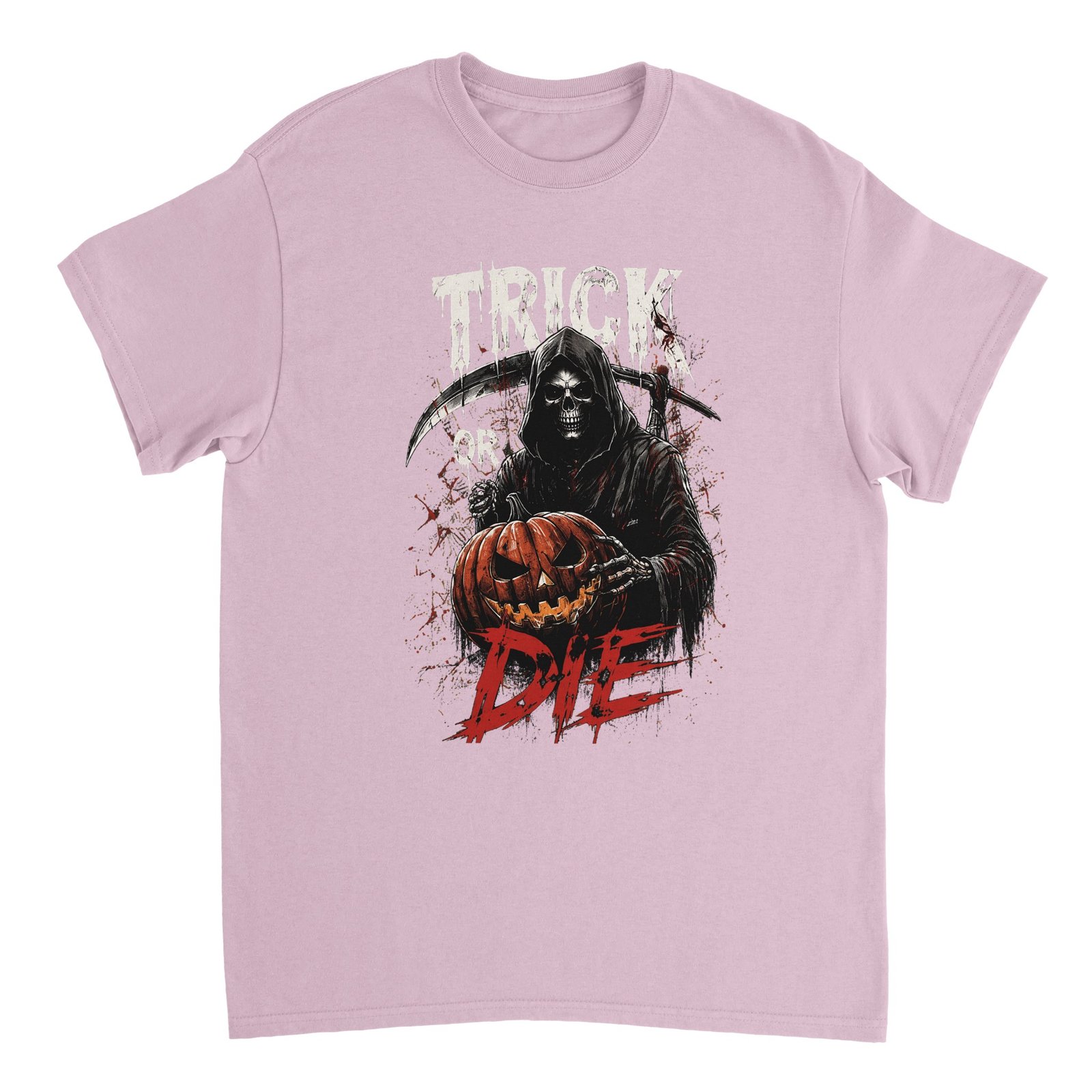 Grim Reaper Halloween T-Shirt – Trick or Die Horror Pumpkin Graphic Tee 3 5c2476e6-7da8-4775-92df-02797379ce10