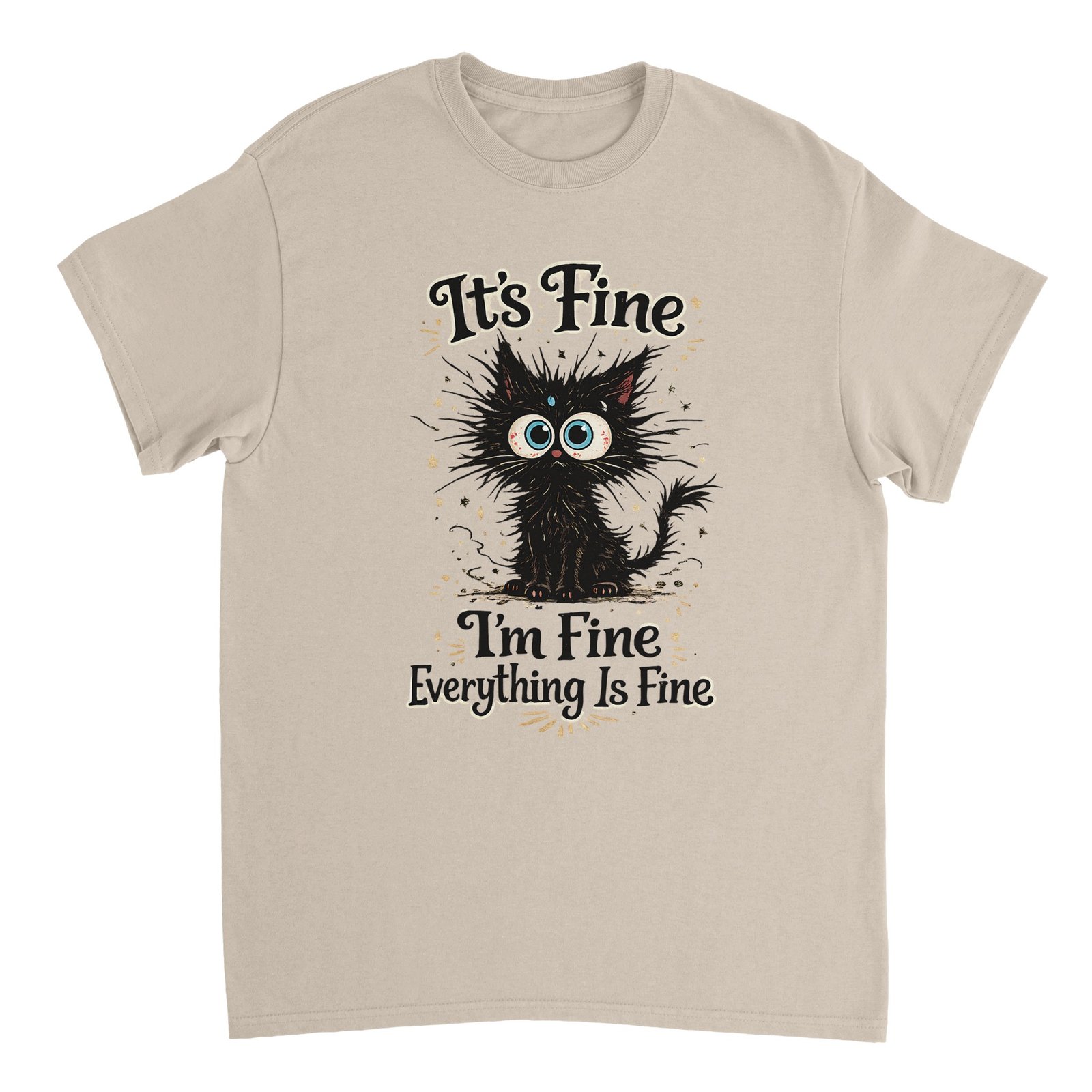 It’s Fine I’m Fine Everything Is Fine T-Shirt – Funny Anxious Black Cat Graphic Tee 3 642728ee-d9ea-4c56-a4e2-6dcca4830be9