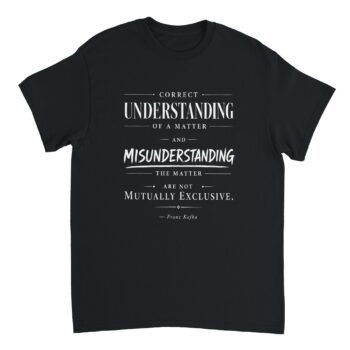 kafka the trial t-shirt correct understanding design black