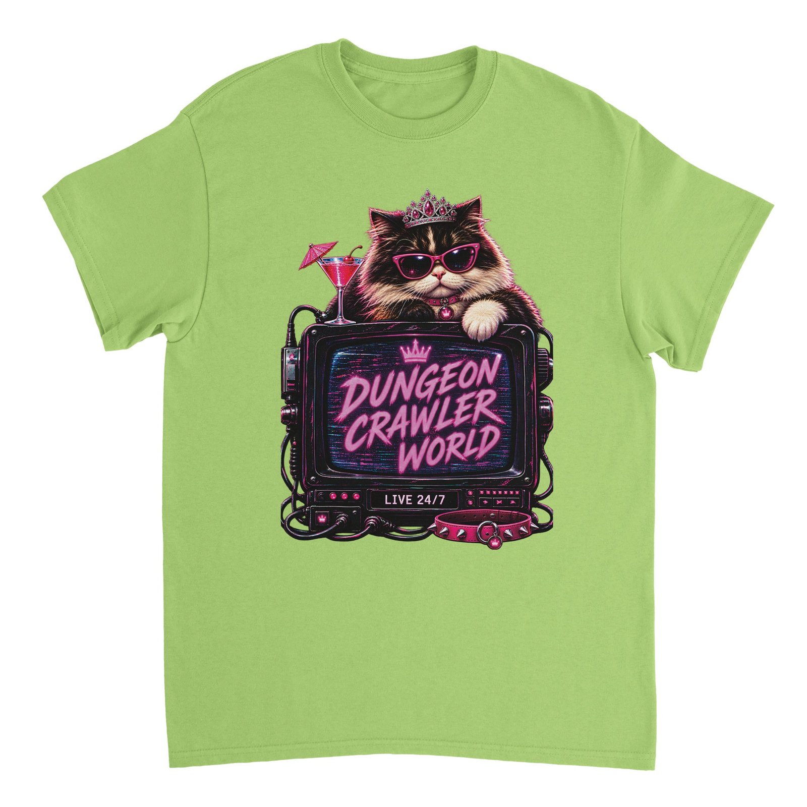 Dungeon Crawler World T-Shirt – Retro TV Cat Fan Tee 7 724b5b70-1c2f-4882-99f5-74a81fa260ef