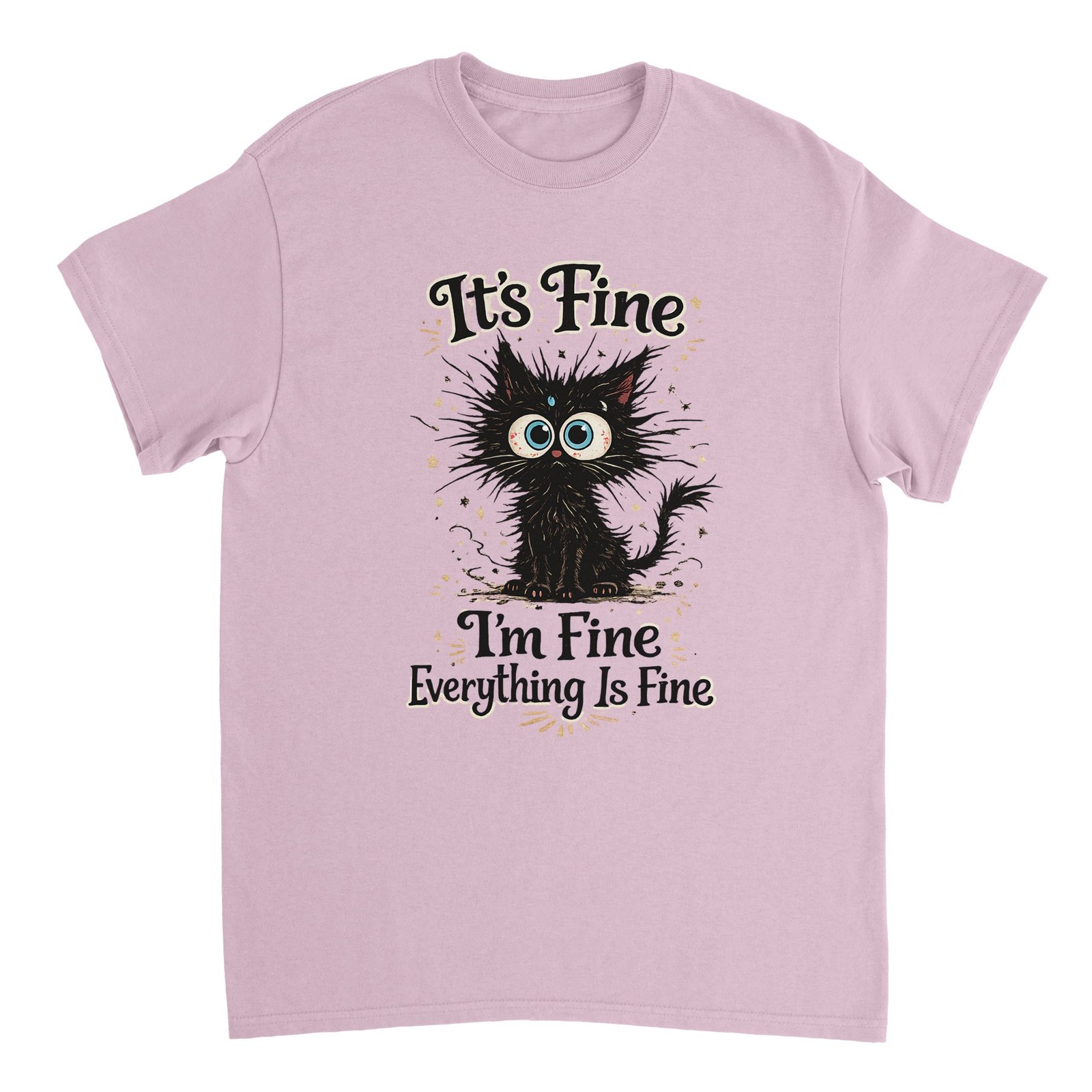 It’s Fine I’m Fine Everything Is Fine T-Shirt – Funny Anxious Black Cat Graphic Tee 2 7a26e634-3349-4712-af06-203d0cb9bc67