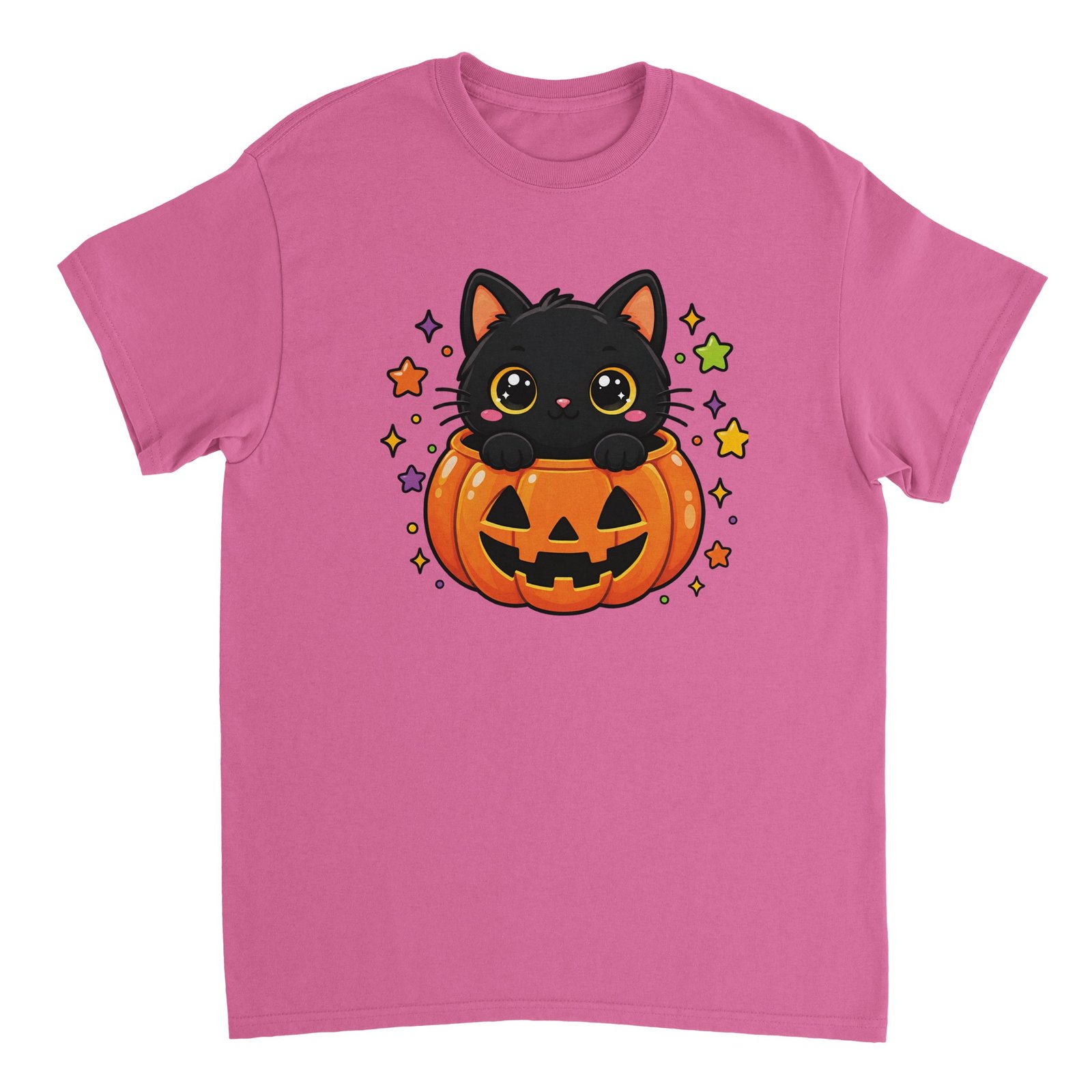 Black Cat Pumpkin T-Shirt – Cute Halloween Kitten Graphic Tee 6 halloween cat t-shirt black cat pumpkin design