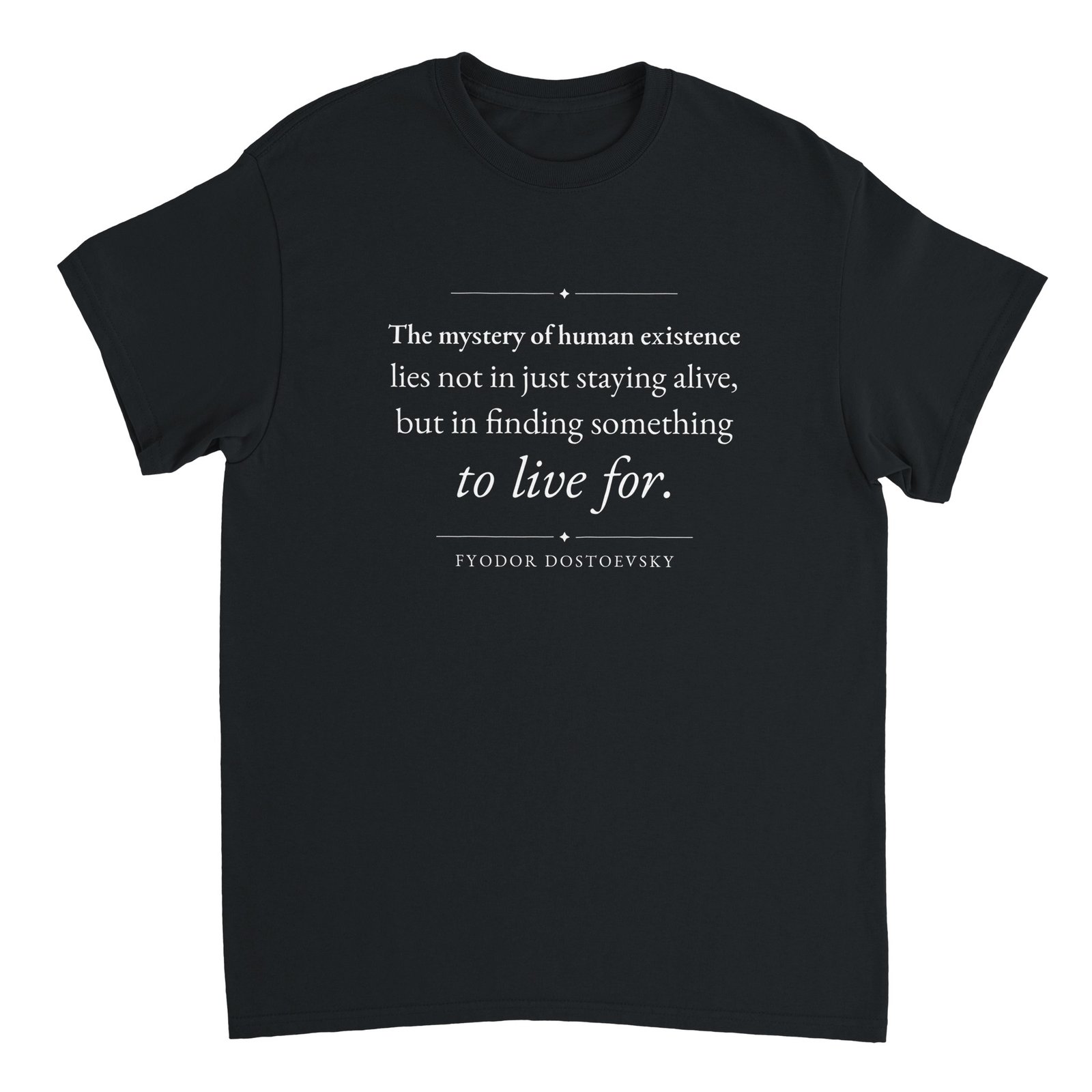 Mystery of Human Existence T-Shirt – Dostoevsky Karamazov Tee 3 dostoevsky brothers karamazov t-shirt mystery of existence black
