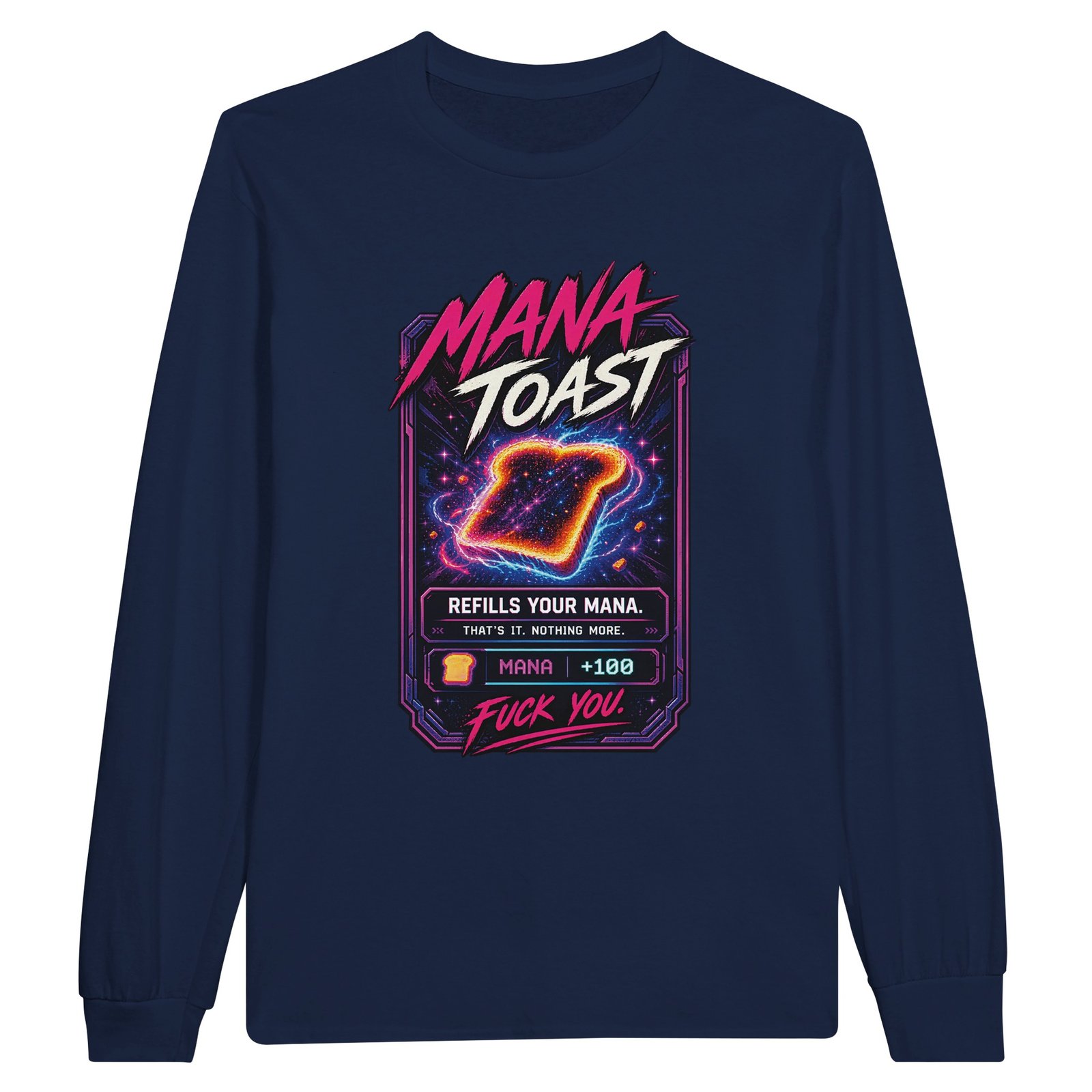Classic Unisex Longsleeve T-shirt 1 dungeon crawler carl mana toast long sleeve item card navy