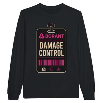 dungeon crawler carl damage long sleeve id badge design black