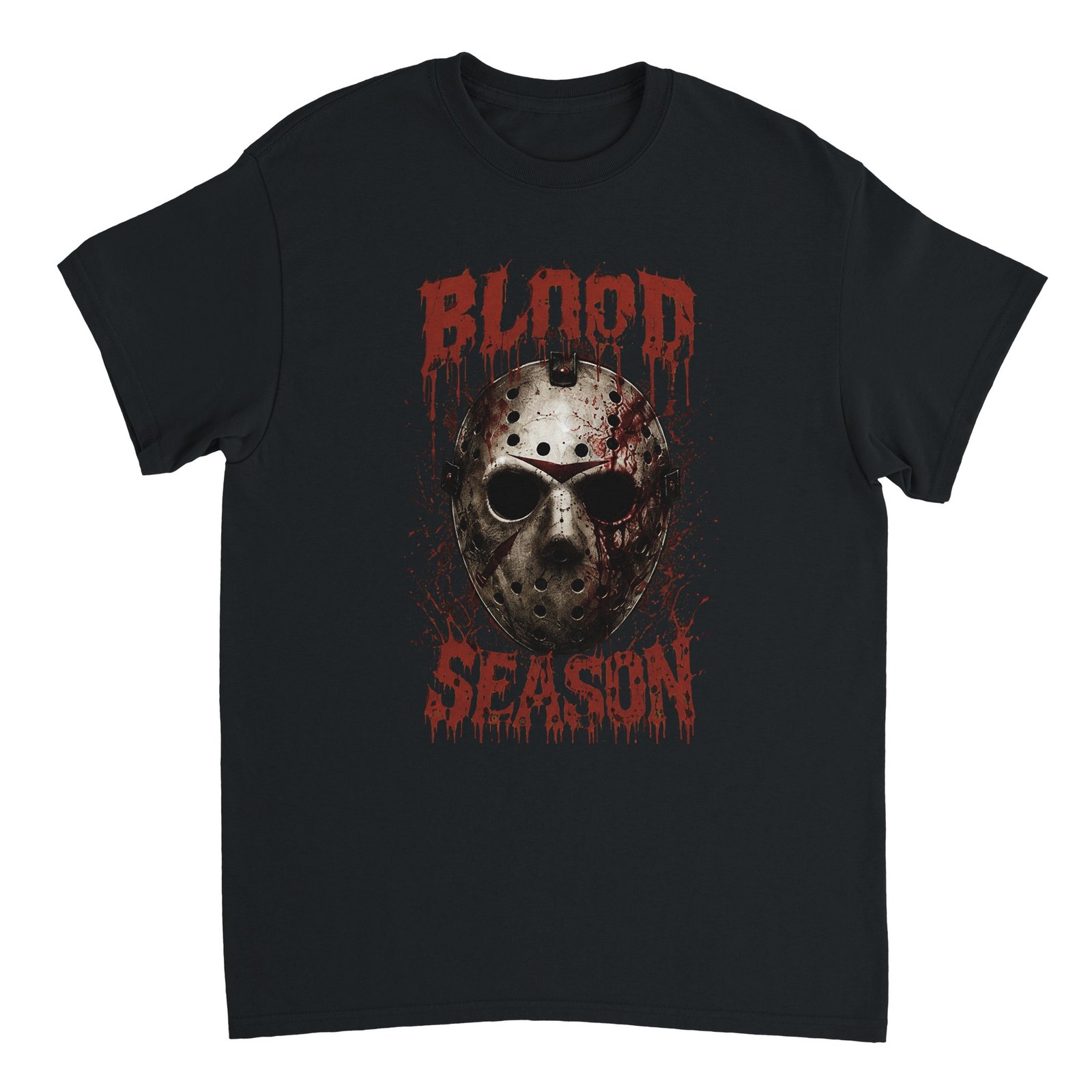 Blood Season Halloween T-Shirt – Bloody Slasher Mask Horror Graphic Tee 5 96447193-375e-42f9-acd6-d0757ddc4c4b