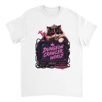 dungeon crawler carl tv show t-shirt retro television cat design