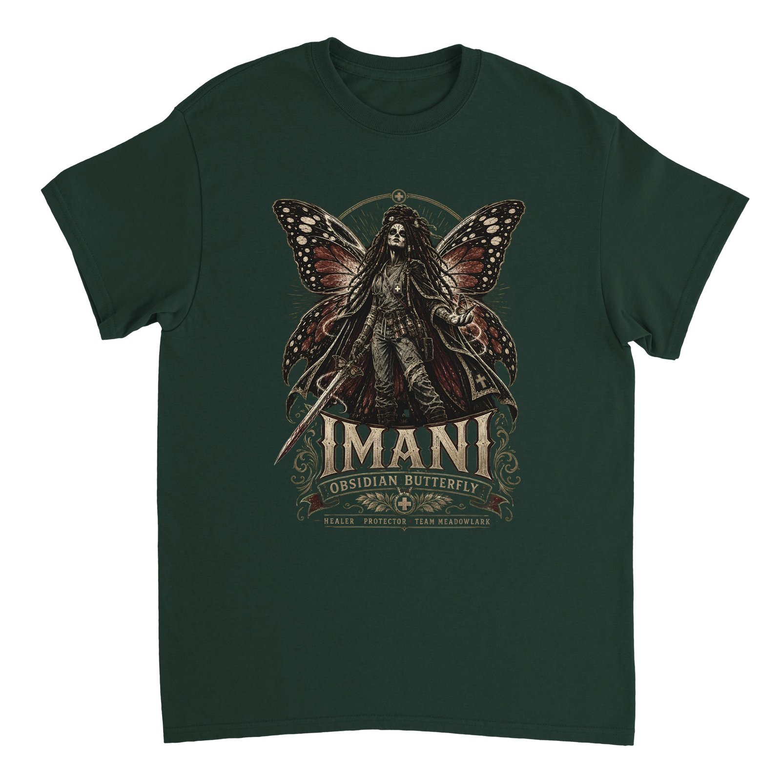 Obsidian Butterfly T-Shirt – Dungeon Crawler Carl Imani Tee 4 dungeon crawler carl imani t-shirt obsidian butterfly design