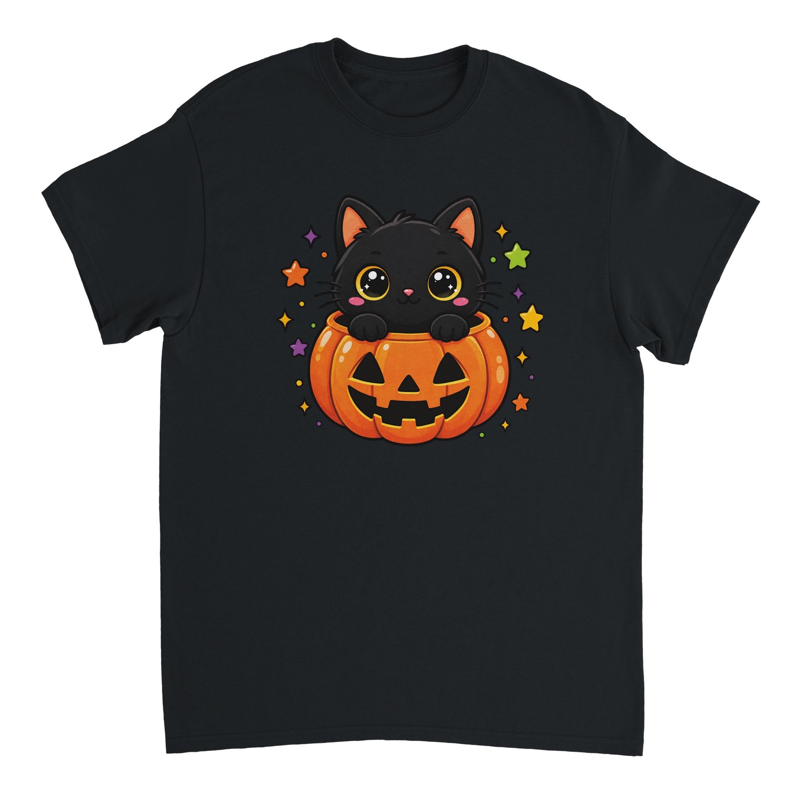 Black Cat Pumpkin T-Shirt – Cute Halloween Kitten Graphic Tee 9 b2920828-3bfd-4c53-8f1d-10de169cf27b