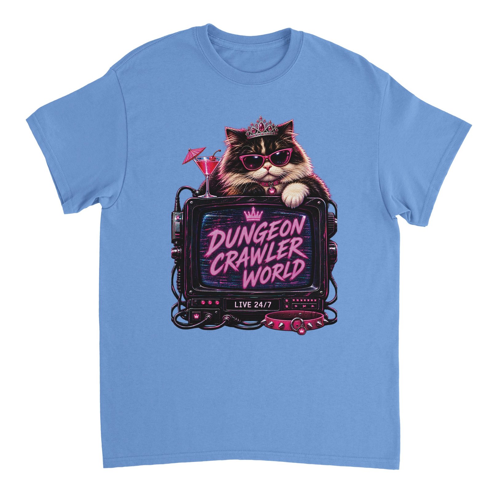 Dungeon Crawler World T-Shirt – Retro TV Cat Fan Tee 9 b844e804-7e26-4eda-ba15-df334af05931