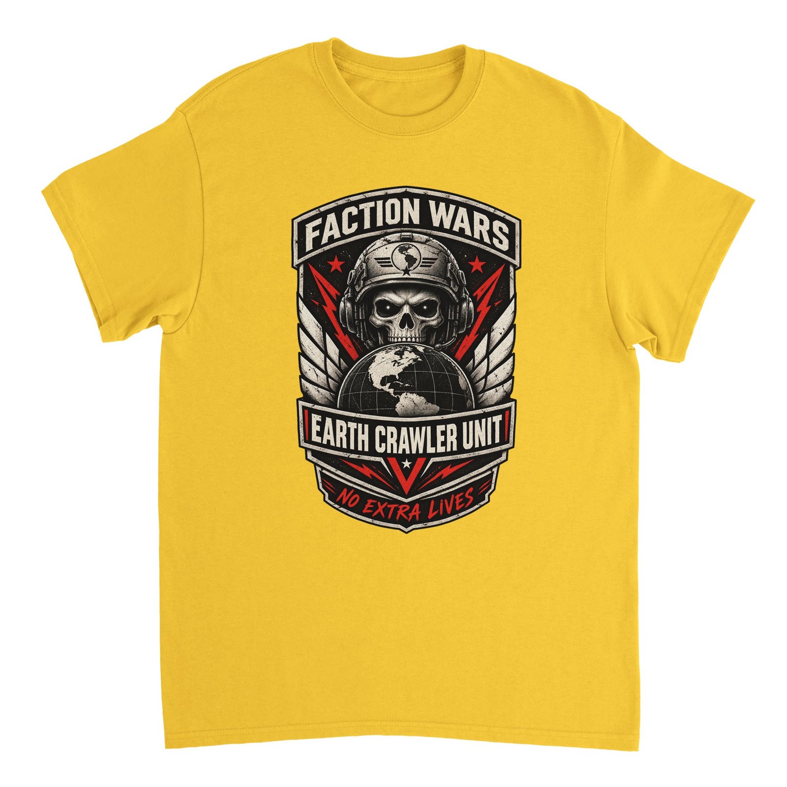 Faction Wars T-Shirt – Earth Crawler Unit Military Skull Tee 6 ba188684-e191-42da-bb85-18005dfefe12