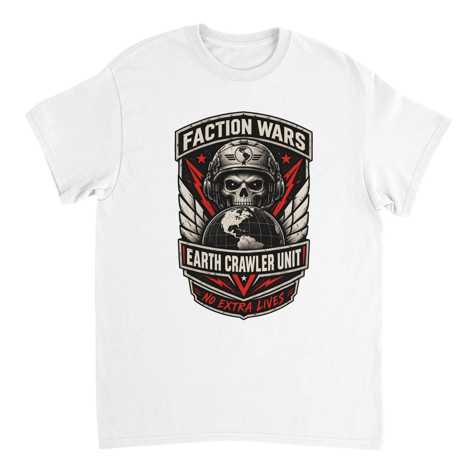 Faction Wars T-Shirt – Earth Crawler Unit Military Skull Tee 7 bb62de4a-2c59-4699-8b09-dfa94008f8eb