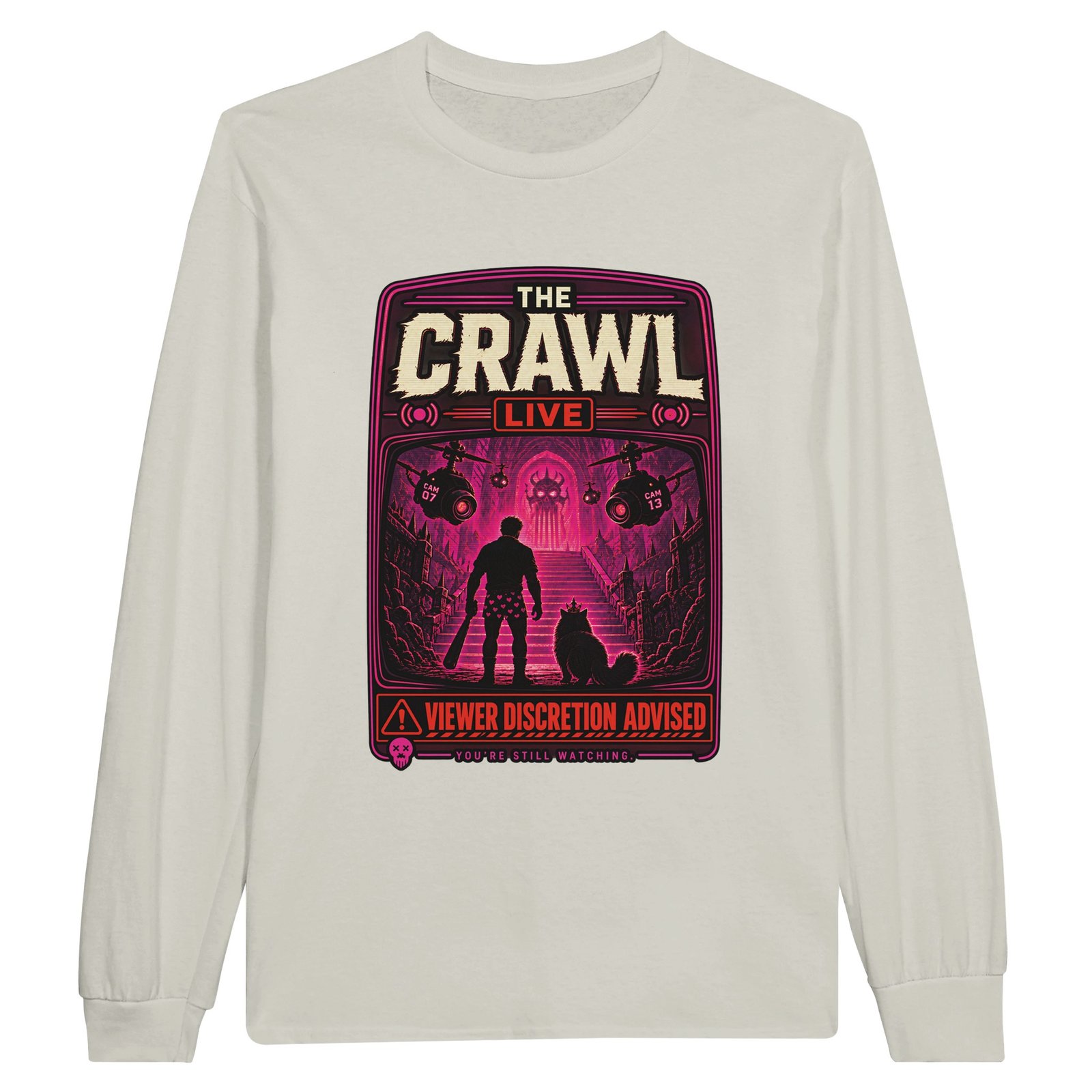 The Crawl Live Longsleeve – Dungeon Crawler Carl Fan Tee 6 be356939-c071-4728-9d03-1c76d7688e74
