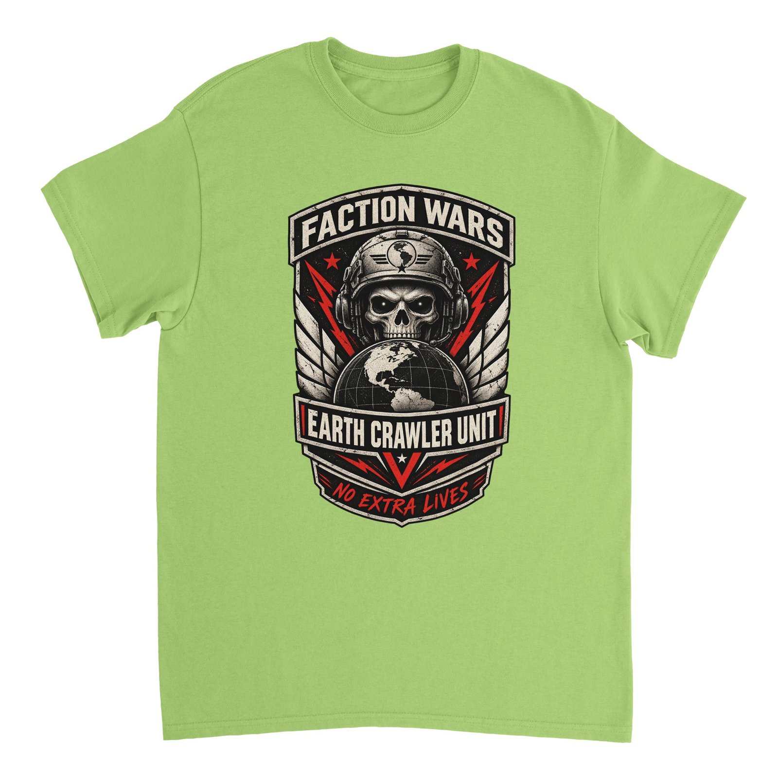 Faction Wars T-Shirt – Earth Crawler Unit Military Skull Tee 9 bfcc4b9b-a64b-47e0-98d7-49fcc8d4ab56