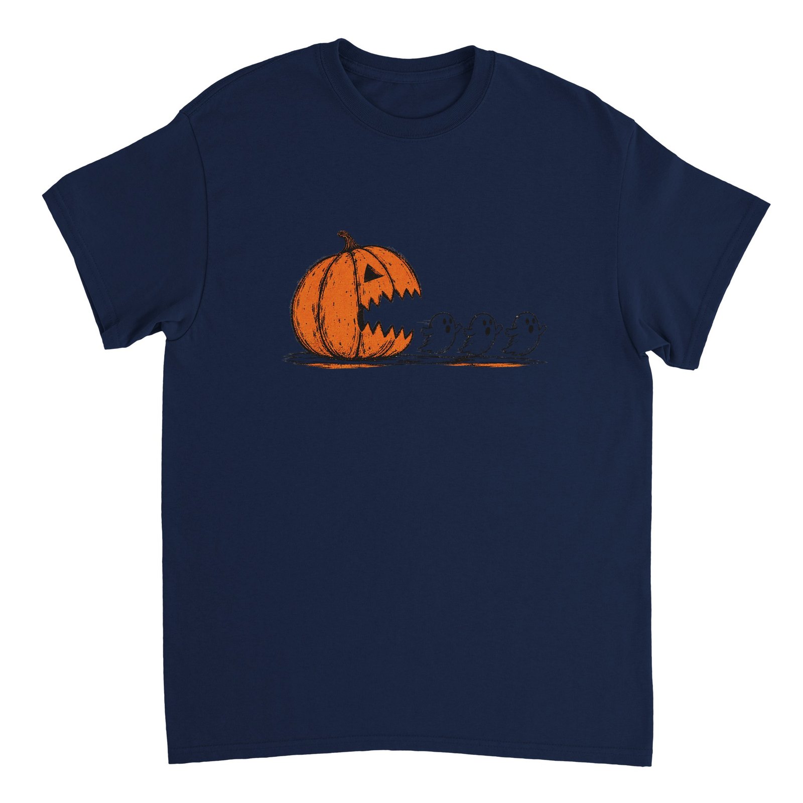 Pumpkin Chasing Ghosts Halloween T-Shirt – Retro Gamer Spooky Tee 12 c020b514-7e60-4643-839a-1d3b36b29184