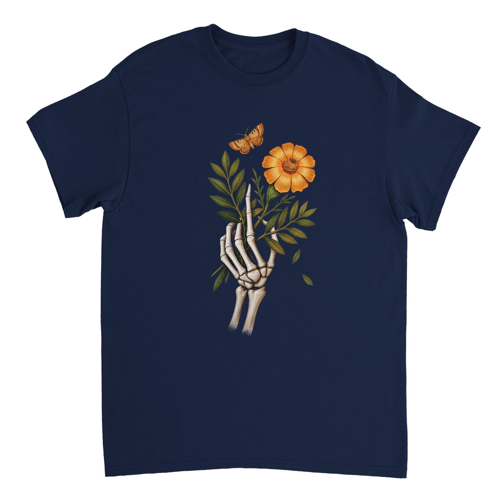Skeleton Hand Flower T-Shirt – Gothic Floral Halloween Tee 3 c657792f-5a5f-422a-9266-c8d9a7aa8810
