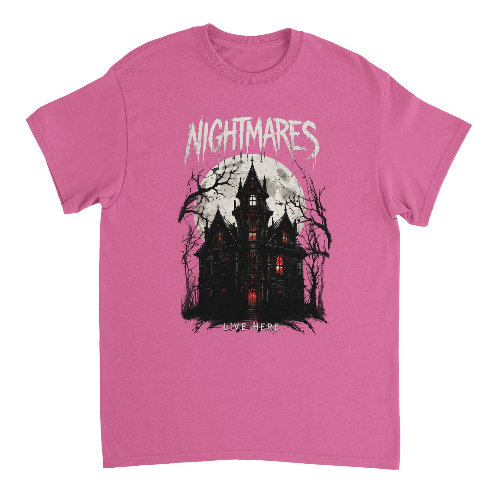 Nightmares Live Here Halloween T-Shirt – Haunted House Gothic Horror Graphic Tee 8 ceb9c42c-0d4c-43c5-b509-c366c7e04cb2