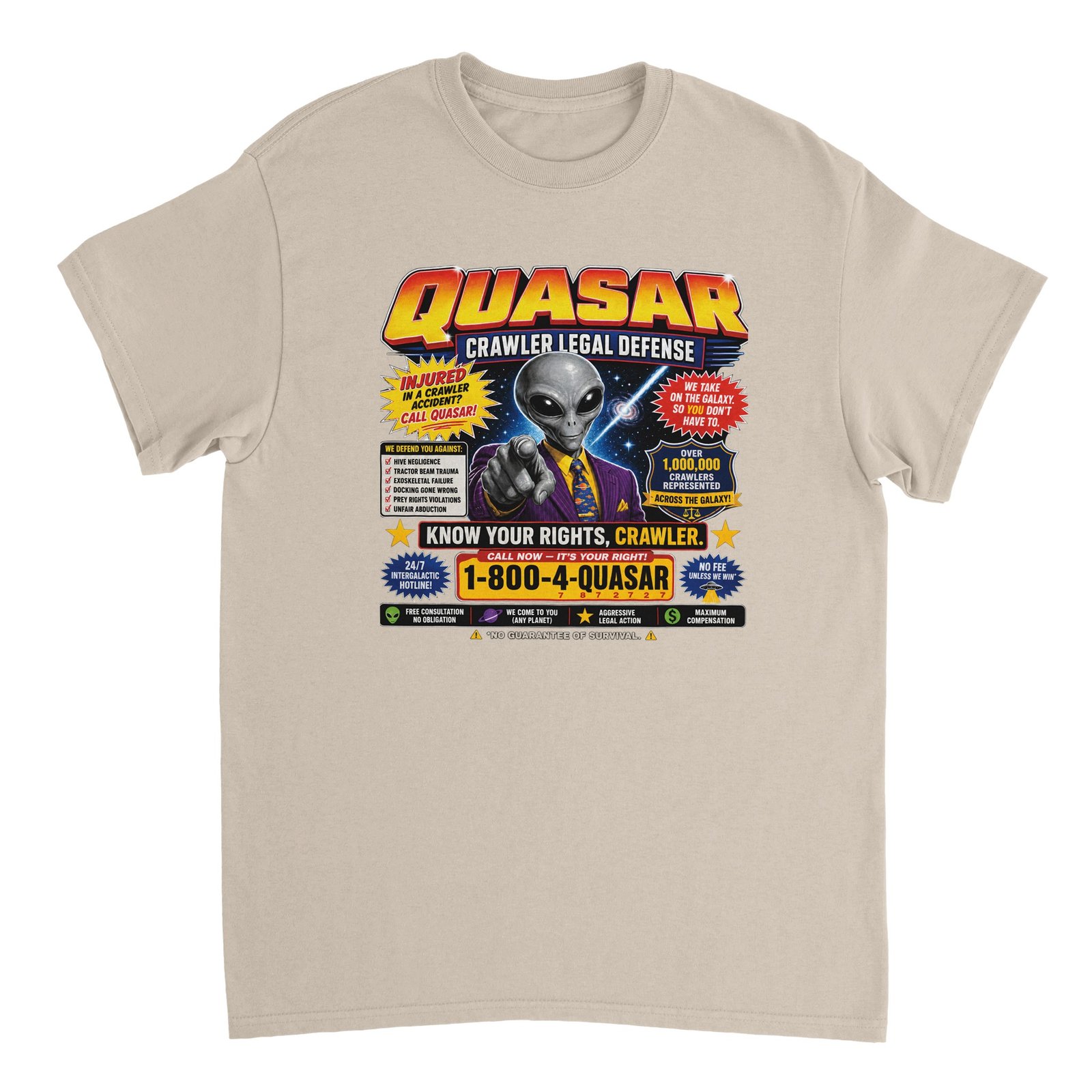 Quasar Crawler Legal Defense T-Shirt – Funny Alien Lawyer DCC Tee 3 dd542626-3e72-43a8-9ab7-1f9ab95170fd