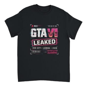 gta 6 classified t-shirt eyes only vice city leonida black