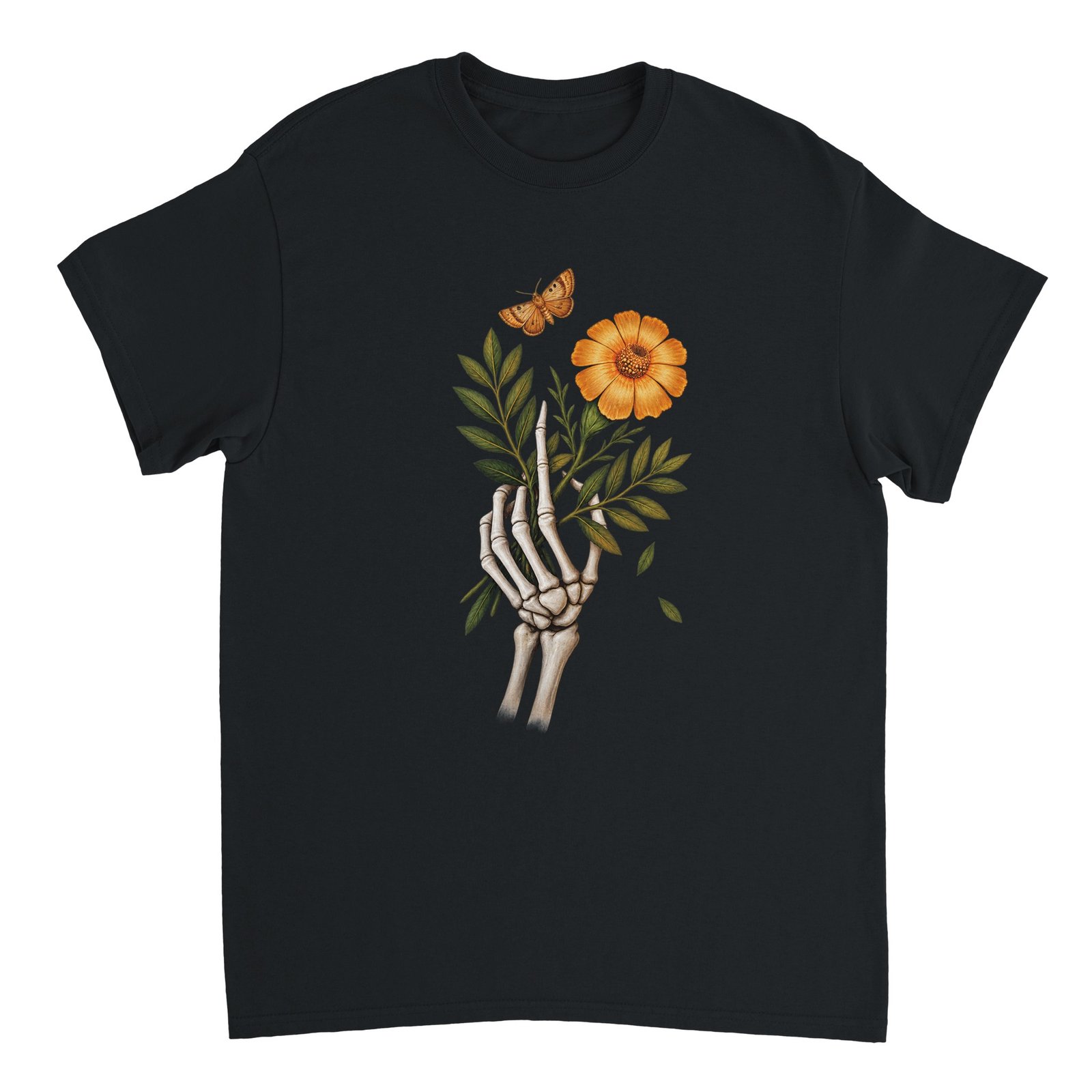 Skeleton Hand Flower T-Shirt – Gothic Floral Halloween Tee 1 e3bb6328-0dd1-4e2d-b91e-82ba49f418a7