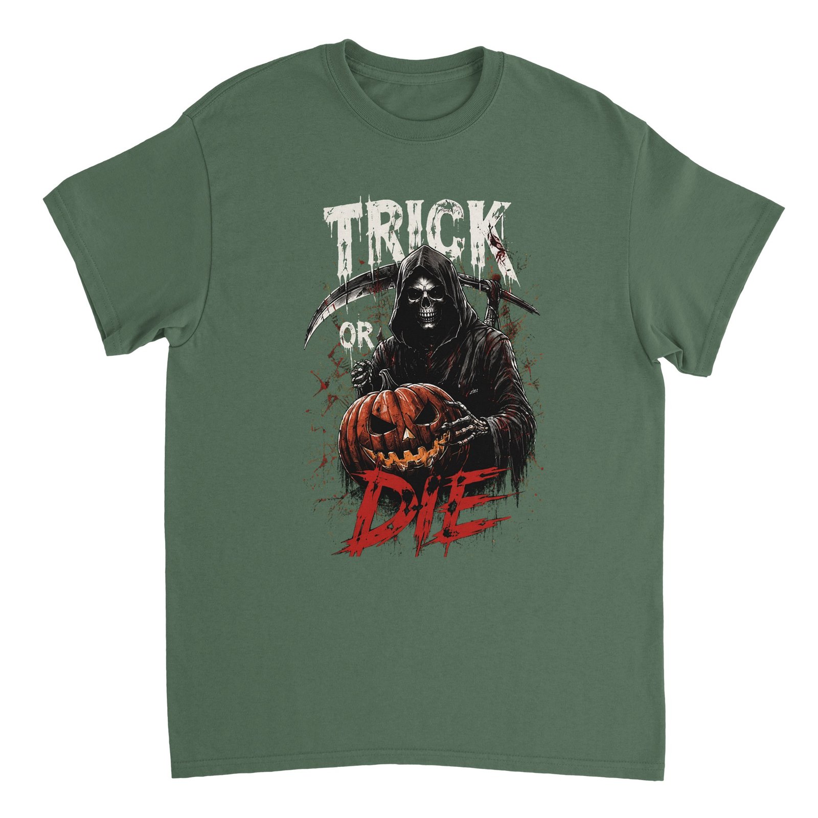 Grim Reaper Halloween T-Shirt – Trick or Die Horror Pumpkin Graphic Tee 4 ed3e14a7-db47-44b3-91a0-18b1f0241178