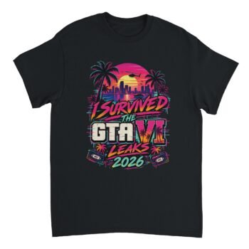 gta 6 survived leaks t-shirt i survived the leaks 2026 black