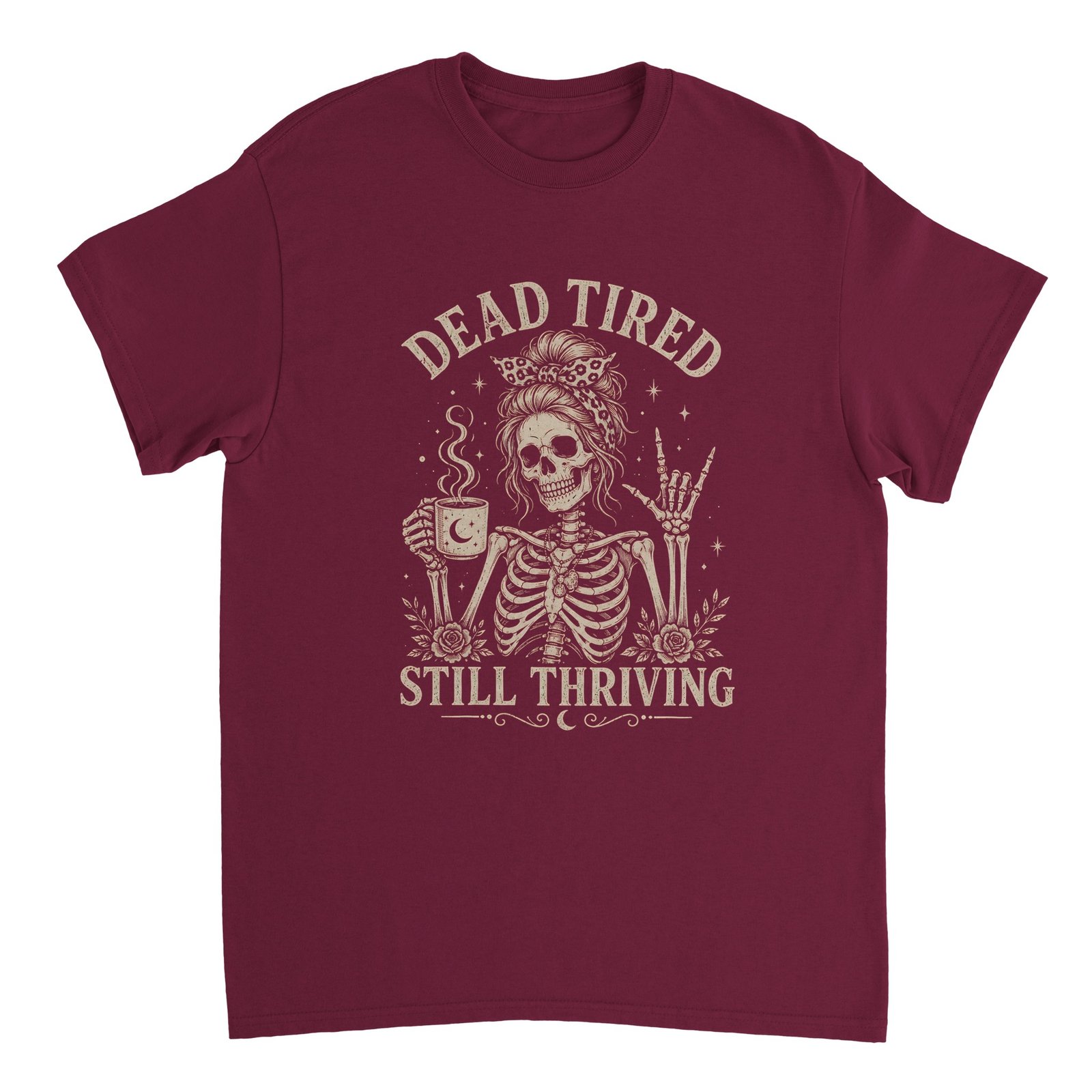 Dead Tired Shirt – Skeleton "Still Thriving" Graphic Tee 3 113d182a-5a6b-437a-9028-0858509f2a0b