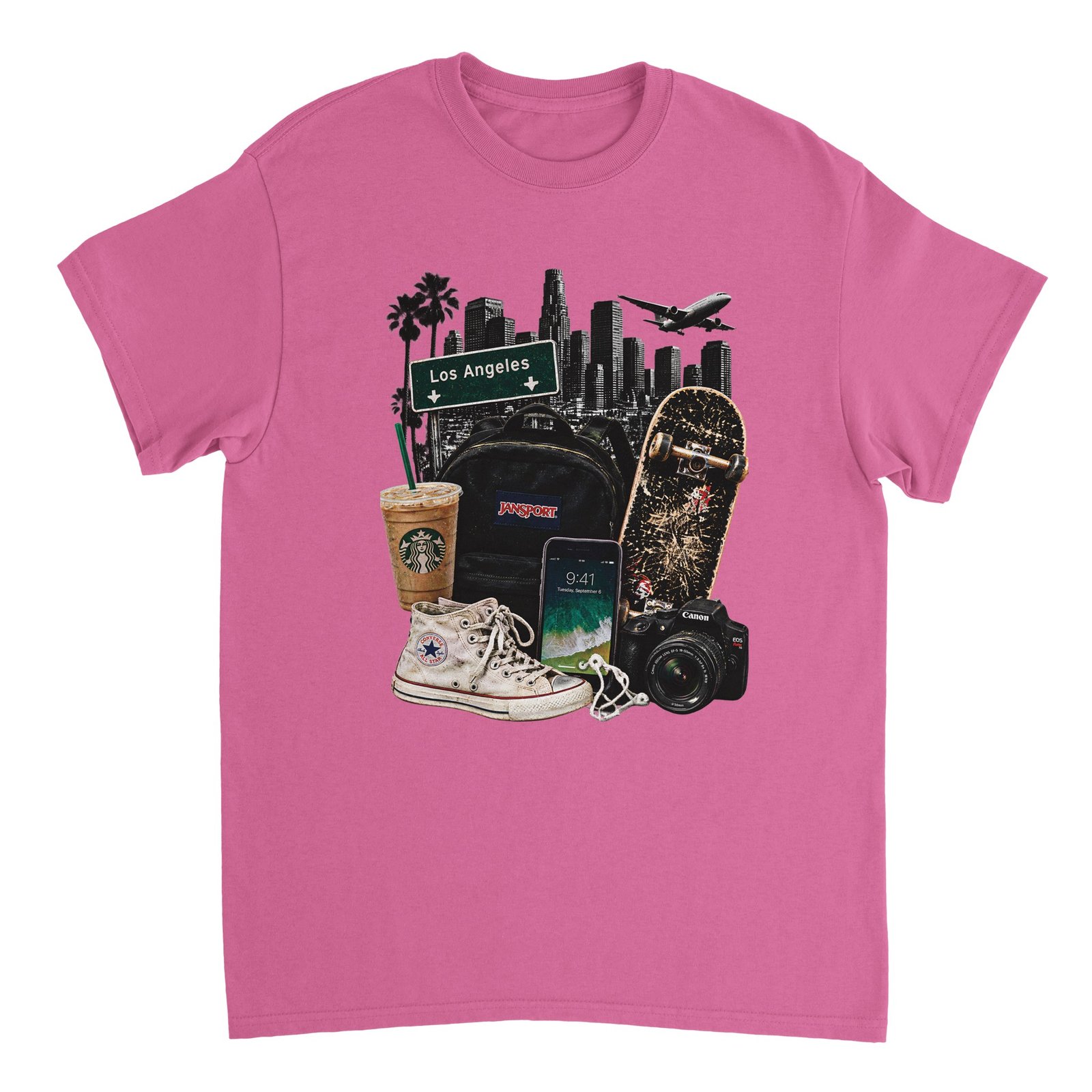 2016 Vibes Shirt – LA Nostalgia Collage Graphic Tee 6 69270f2b-084f-4430-b2cb-ecd153535e99