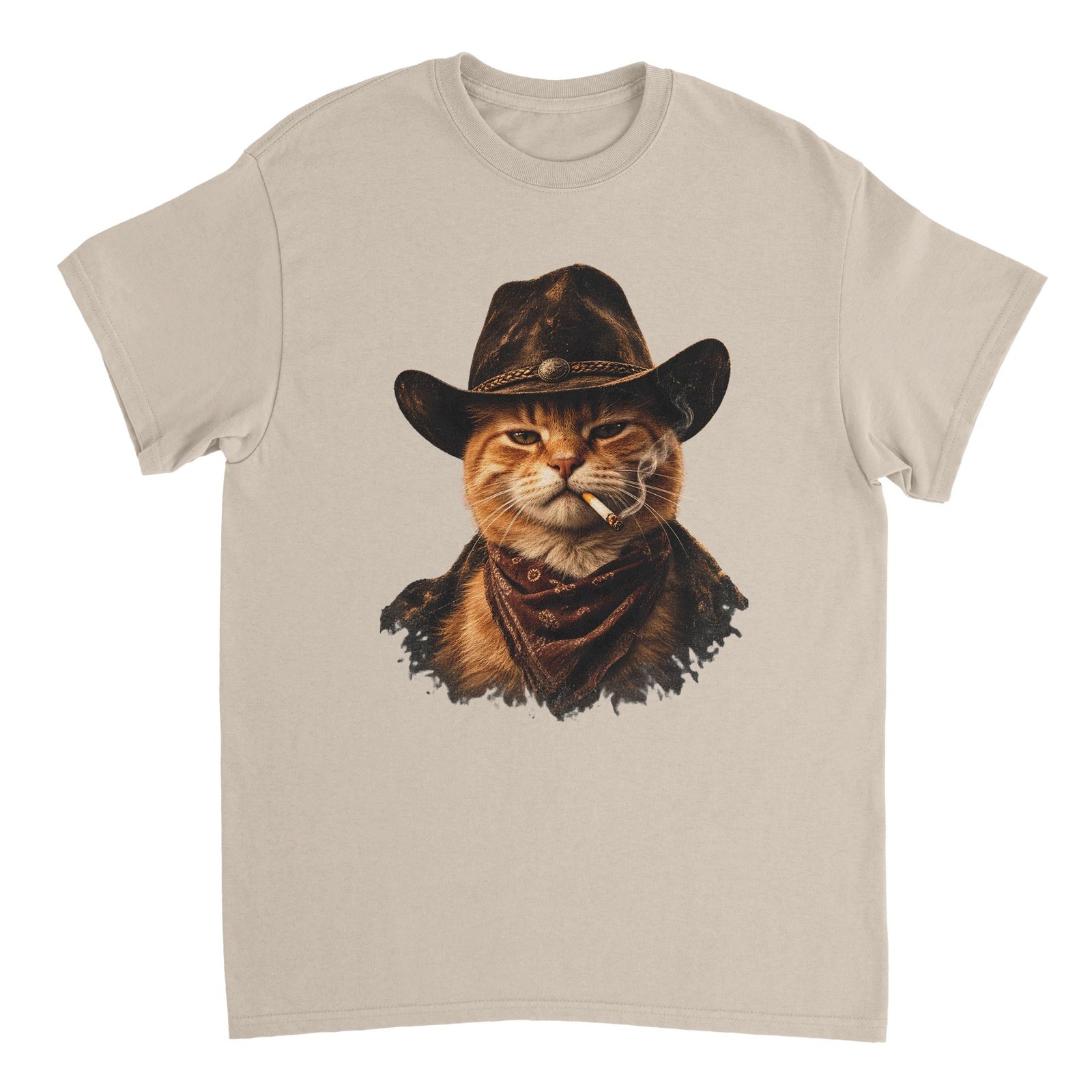 Outlaw Cat Unisex Tee – Funny Cowboy Cat Shirt 8 7eeb28f3-282b-408f-b481-450c0cb56081