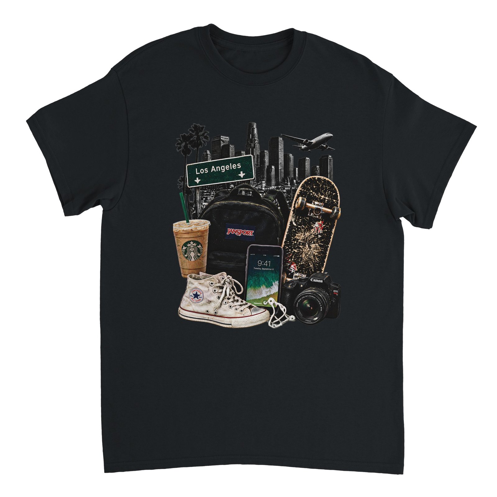 2016 Vibes Shirt – LA Nostalgia Collage Graphic Tee 10 87709439-42ad-4d1d-bfa9-5917eab5fbbf