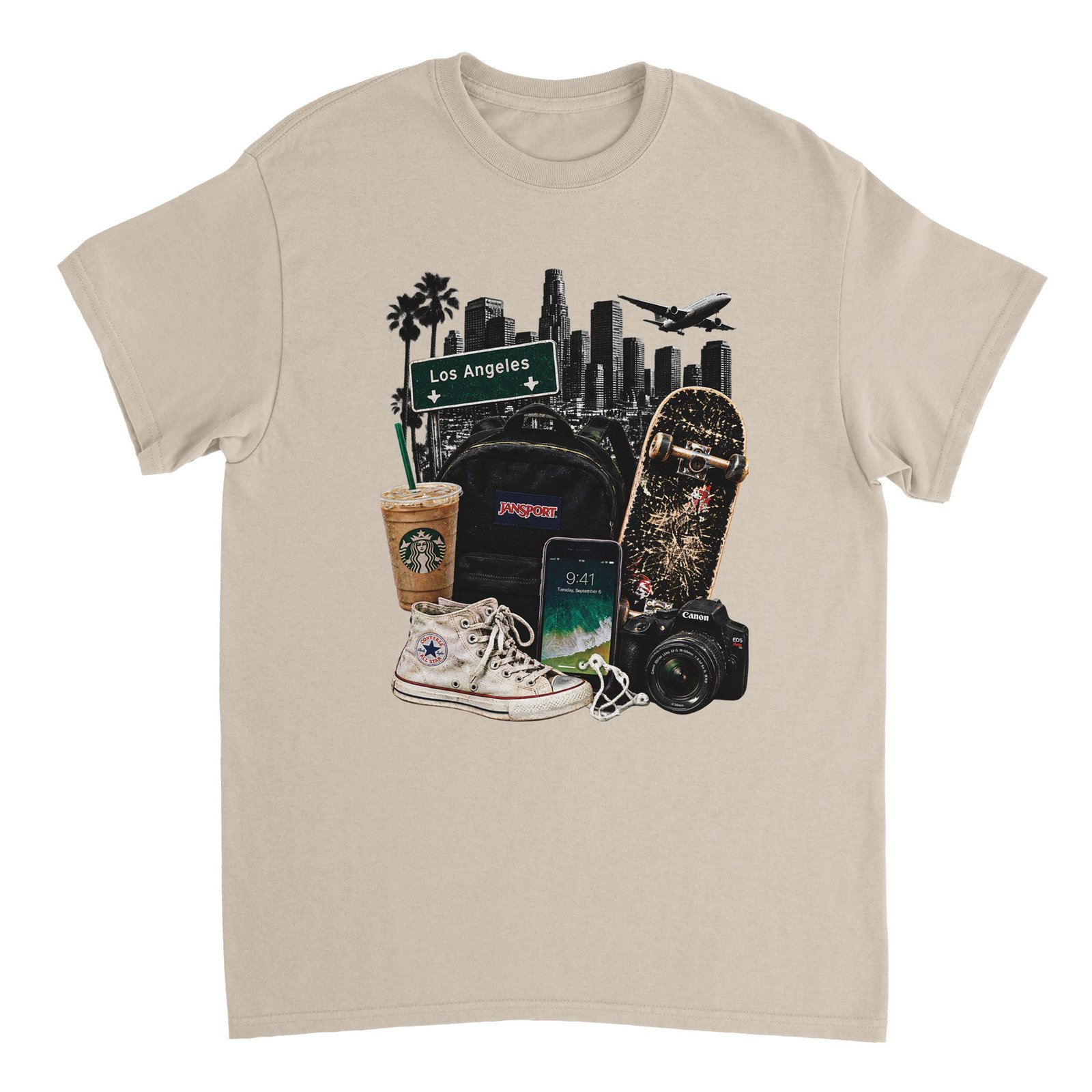 2016 Vibes Shirt – LA Nostalgia Collage Graphic Tee 8 98399566-f310-47dd-b4da-1e09a9a9f60f