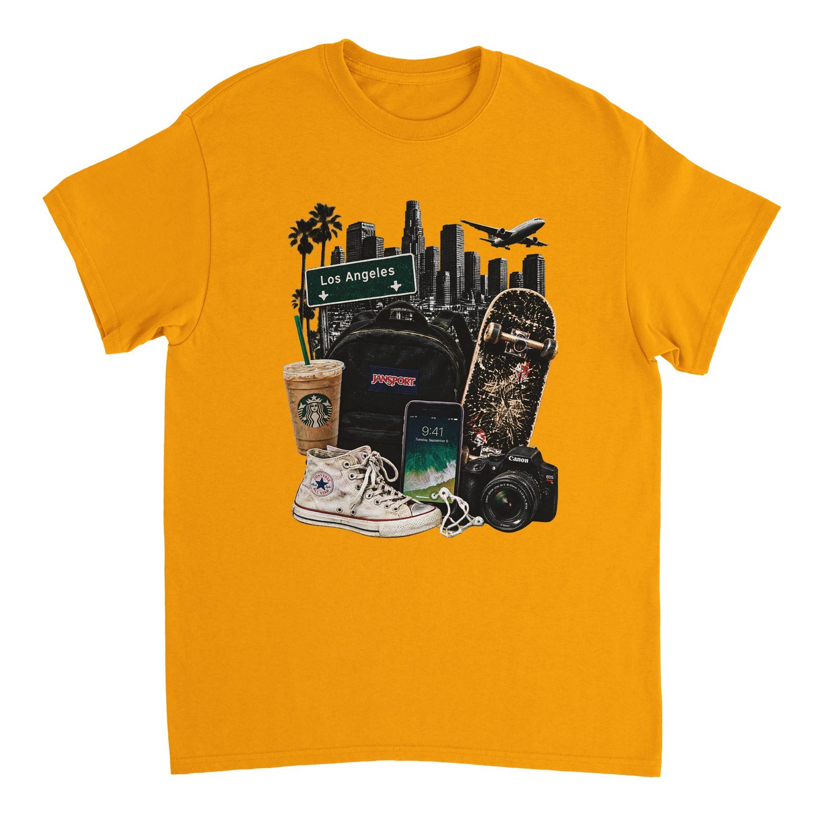 2016 Vibes Shirt – LA Nostalgia Collage Graphic Tee 5 9f870691-902b-4efd-b373-de4619300aa6