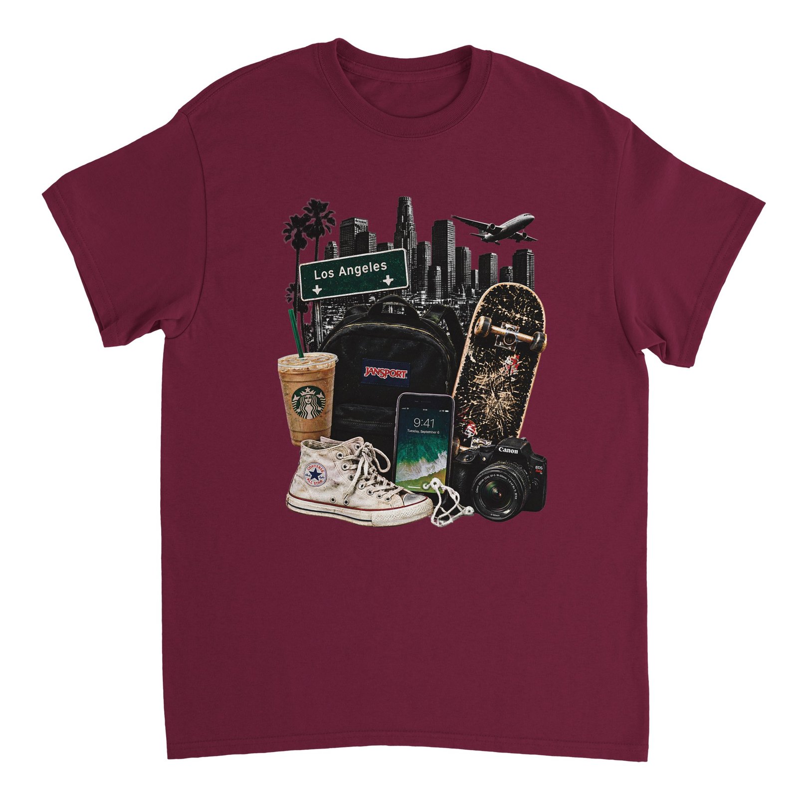 2016 Vibes Shirt – LA Nostalgia Collage Graphic Tee 12 a56fb0b6-1a43-48b1-a23c-e302ef5f4639